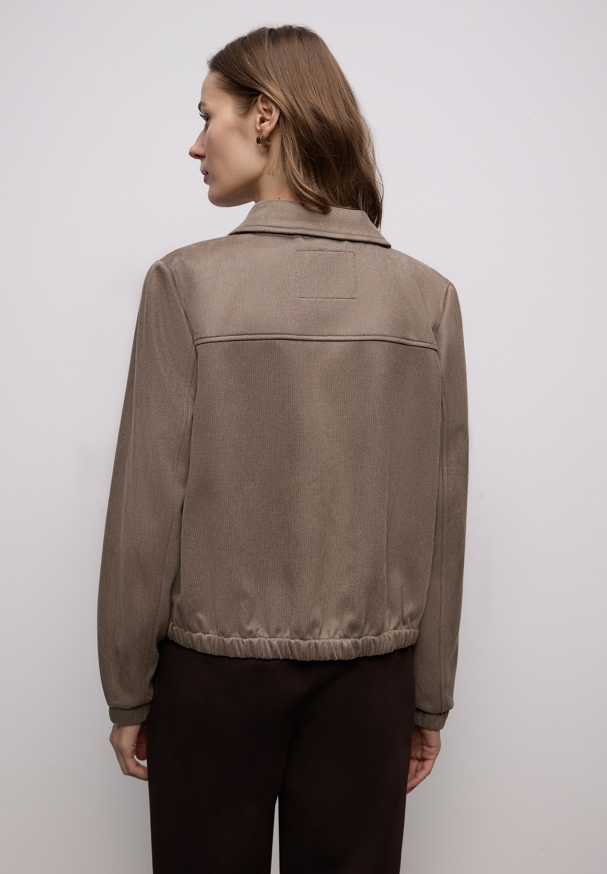 STREET ONE Lederimitatjacke ohne Kapuze in Velours-Optik günstig online kaufen