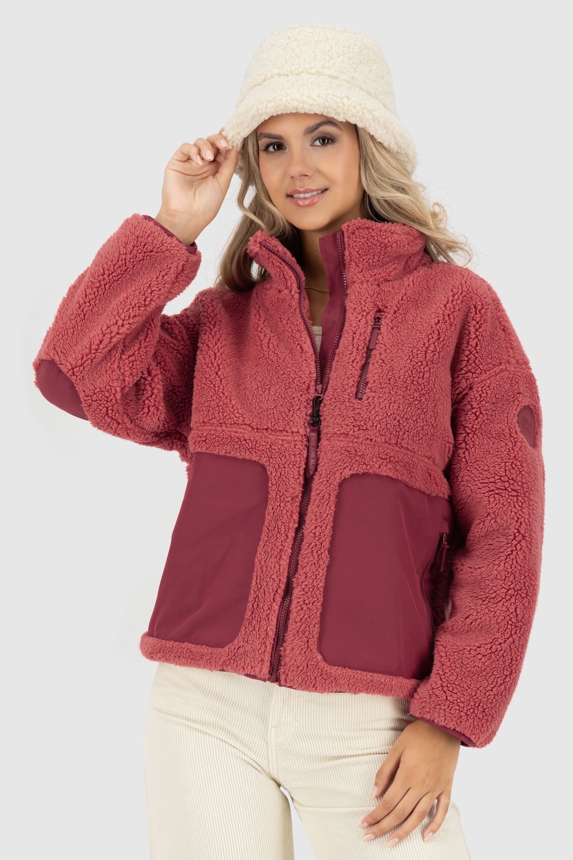 Alife & Kickin Winterjacke "Damen AnoukAK G" ohne Kapuze Stylische Teddy Pl günstig online kaufen
