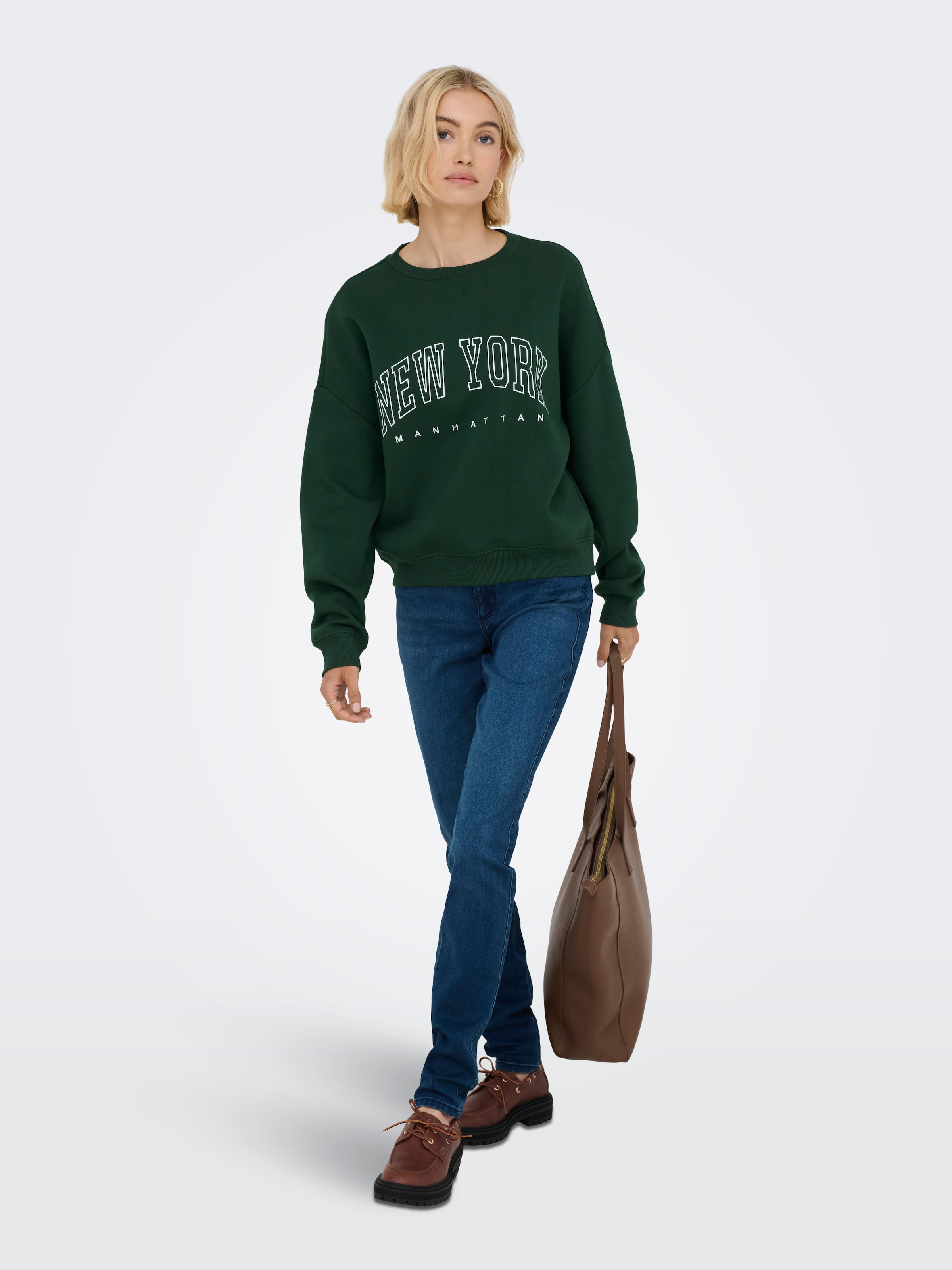 ONLY Sweatshirt »ONLSWEAT L/S CREW OVERSIZE STATE SWT«