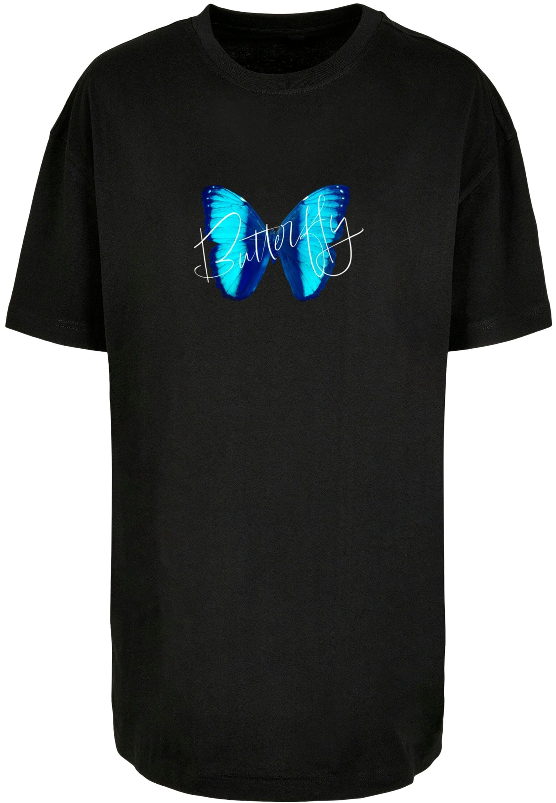 Merchcode T-Shirt »Damen Ladies Butterfly | Boyfriend (1 tlg.) online Blue BAUR kaufen Tee«, Oversized