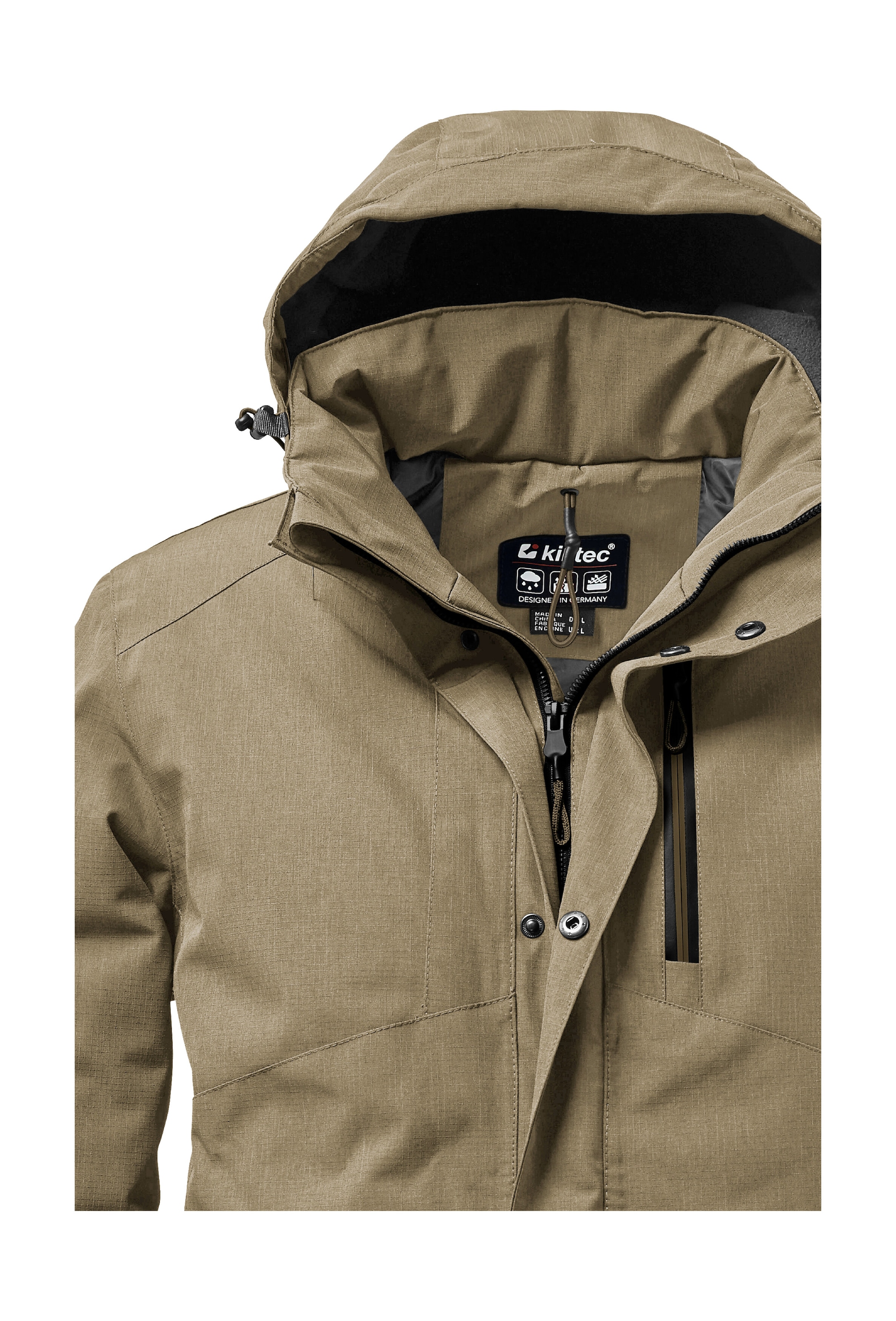 Killtec Outdoorjacke »KOW 161 MN JCKT«, Wasser- und winddichte Funktionsjacke mit abnehmbarer Kapuze