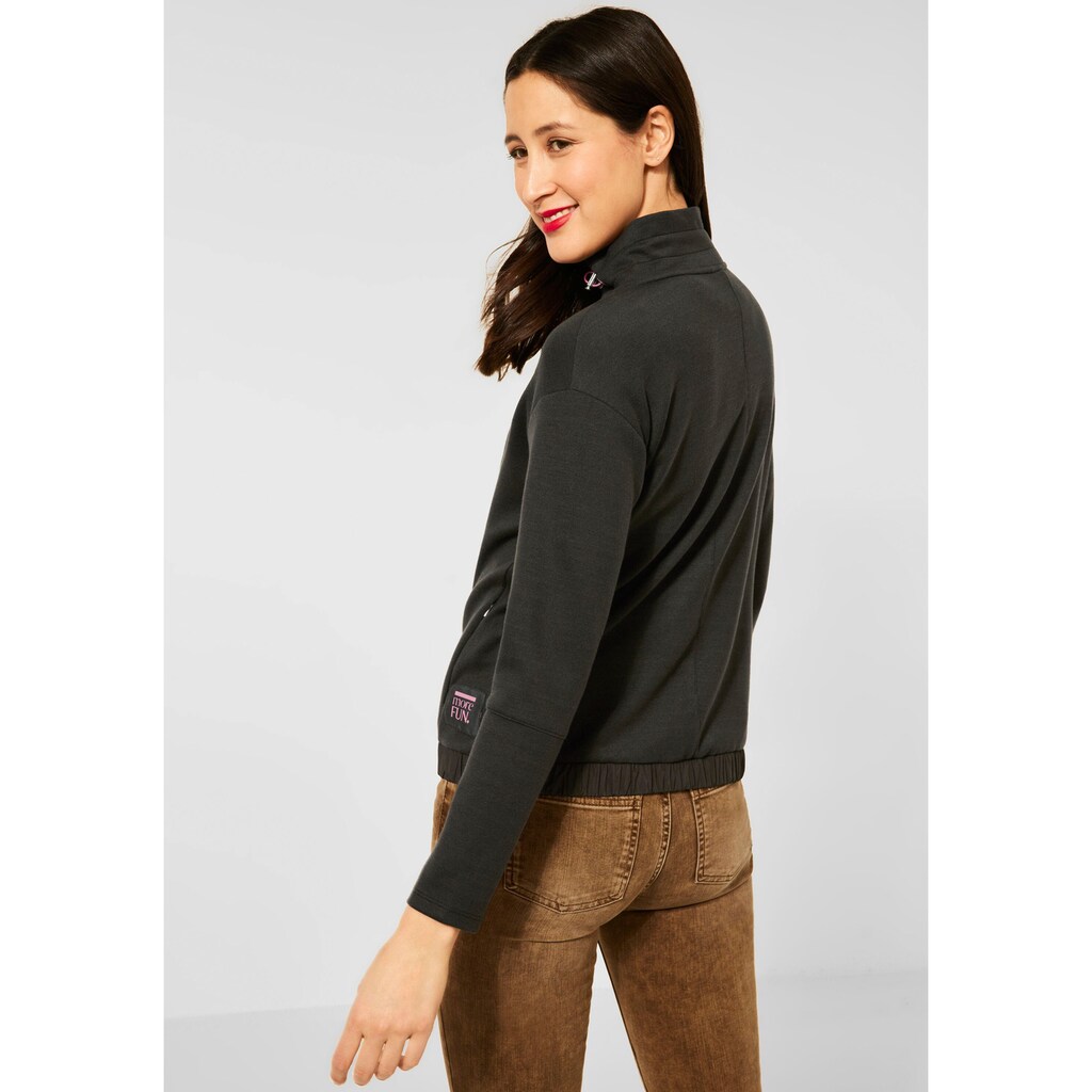 Marken Street One STREET ONE Sweatjacke, mit Aufnäher an der Seite olivgrün Marken Street One STREET ONE Sweatjacke, mit Aufnäher an der Seite olivgrün