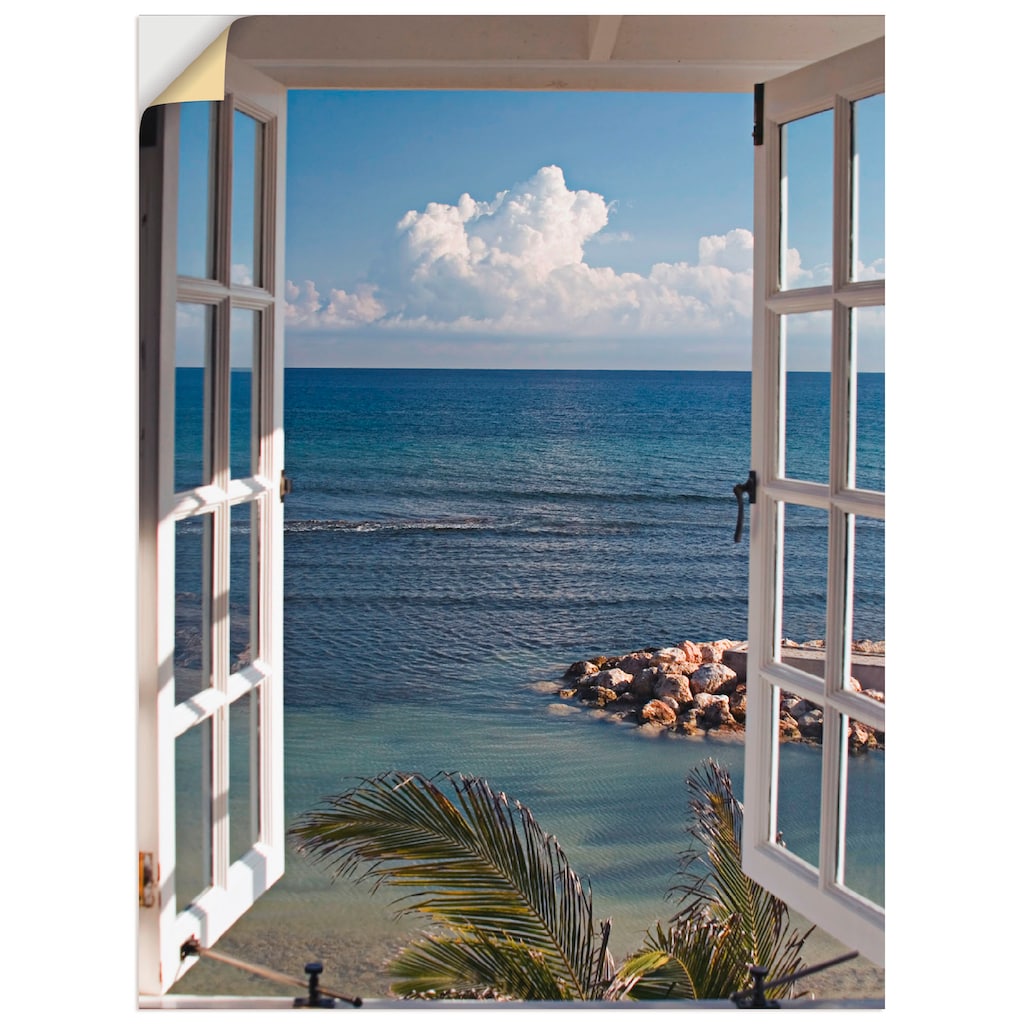 Artland Wandbild »Fenster zum Paradies«, Fensterblick, (1 St.)