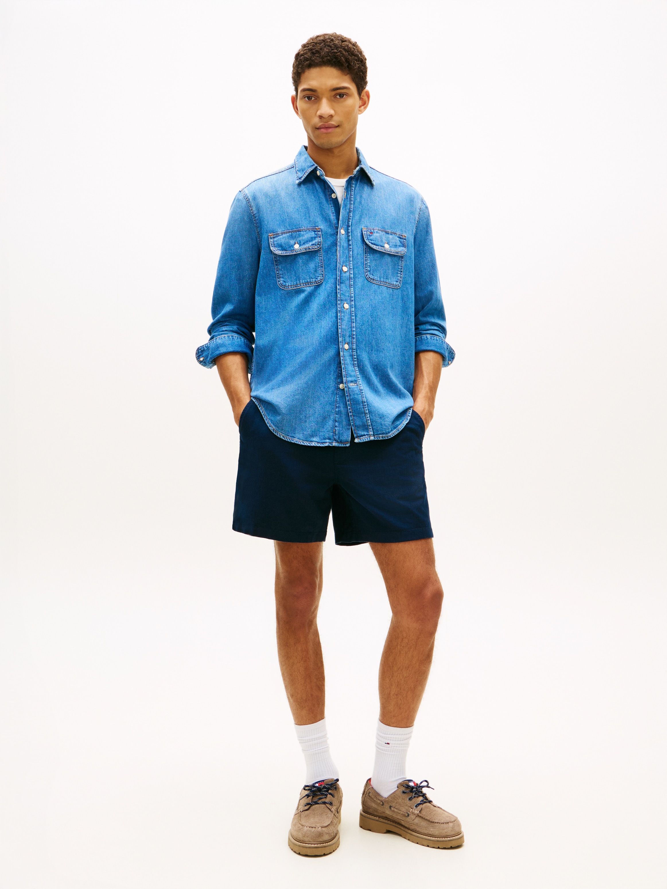 Tommy Jeans Shorts »LINEN BLEND PULL-ON«  Regular fit mit praktischen Taschen