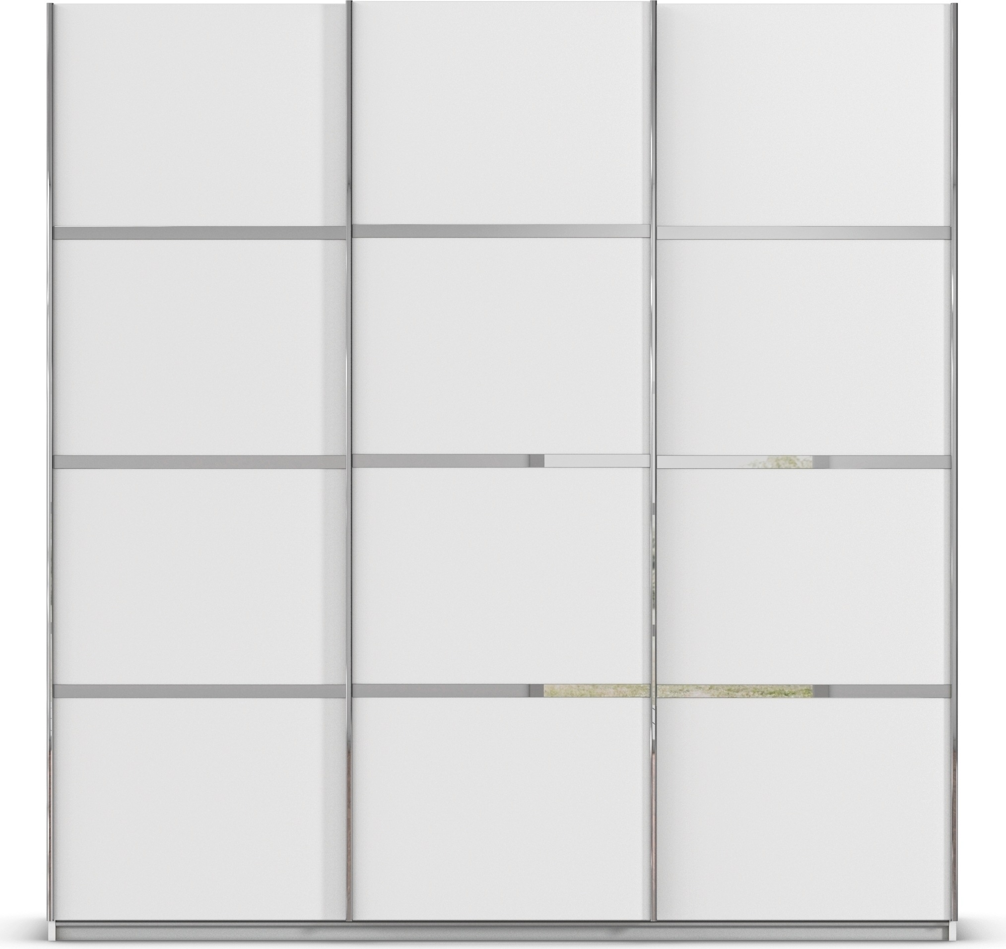 rauch Kleiderschrank »Schwebetürenschrank OTTO´s Choice Garderobe Schrank TOP ANGEBOT Avola«, (in 3 verschiedenen Ausstattungen BASIC/CLASSIC/PREMIUM), mit eleganten Zierleisten in Chrom, Schwarz oder Weiß MADE IN GERMANY
