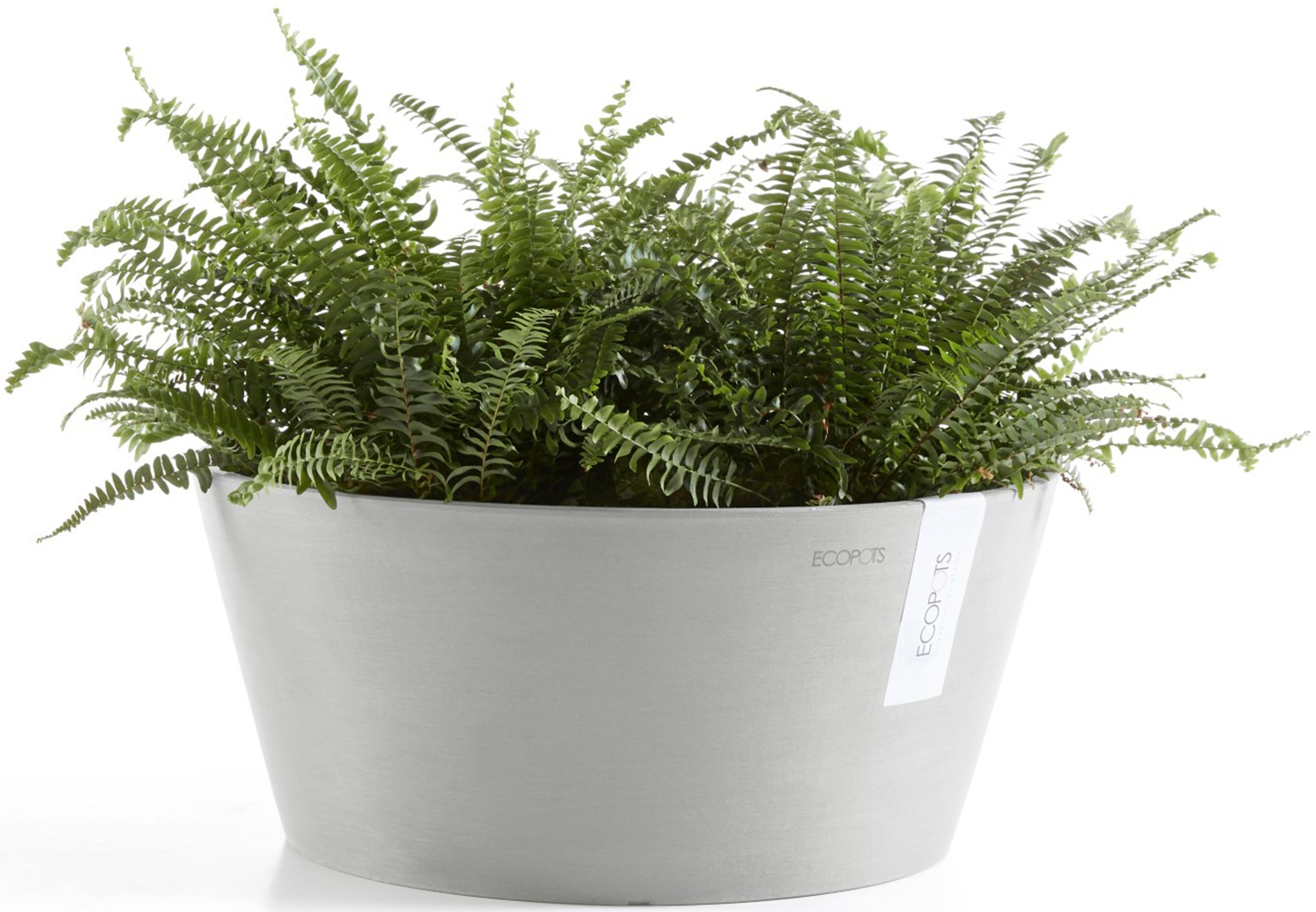 ECOPOTS Blumentopf »Frankfurt 50 Weißgrau«, für innen und außen: frostsicher, bruchsicher und lichtbeständig