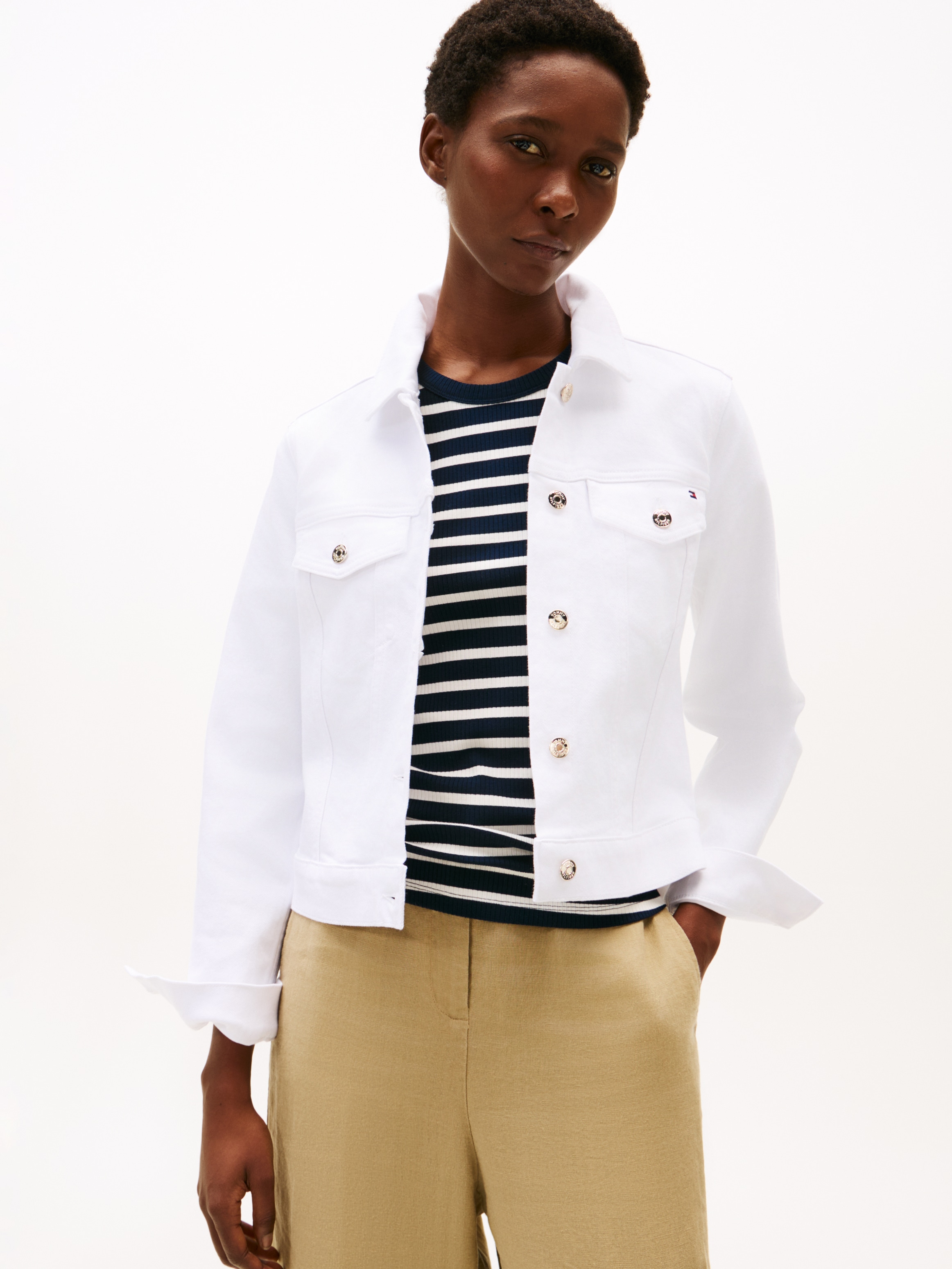Tommy Hilfiger Jeansjacke "DNM SLIM JACKET WHITE" mit vielseitigem Design