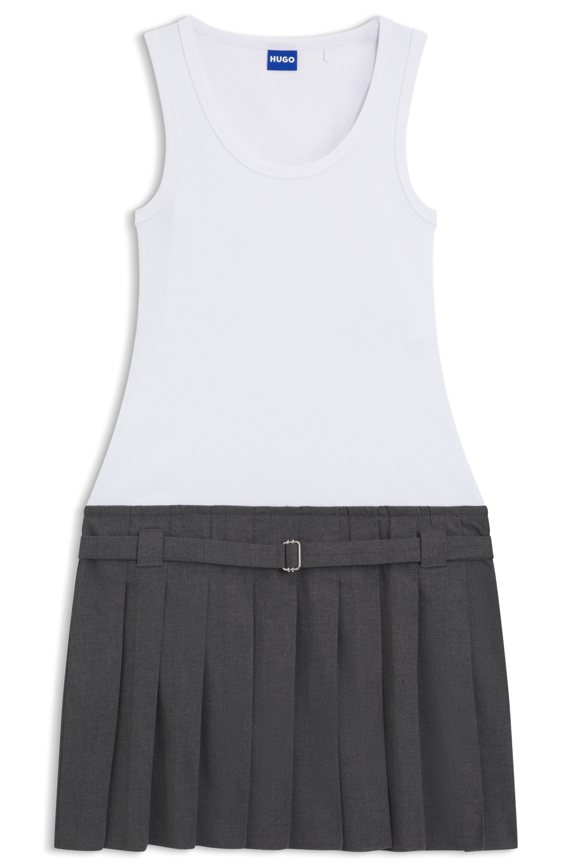 HUGO Blue Minikleid "Norila", Slim Fit, mit plissiertem Rockteil günstig online kaufen