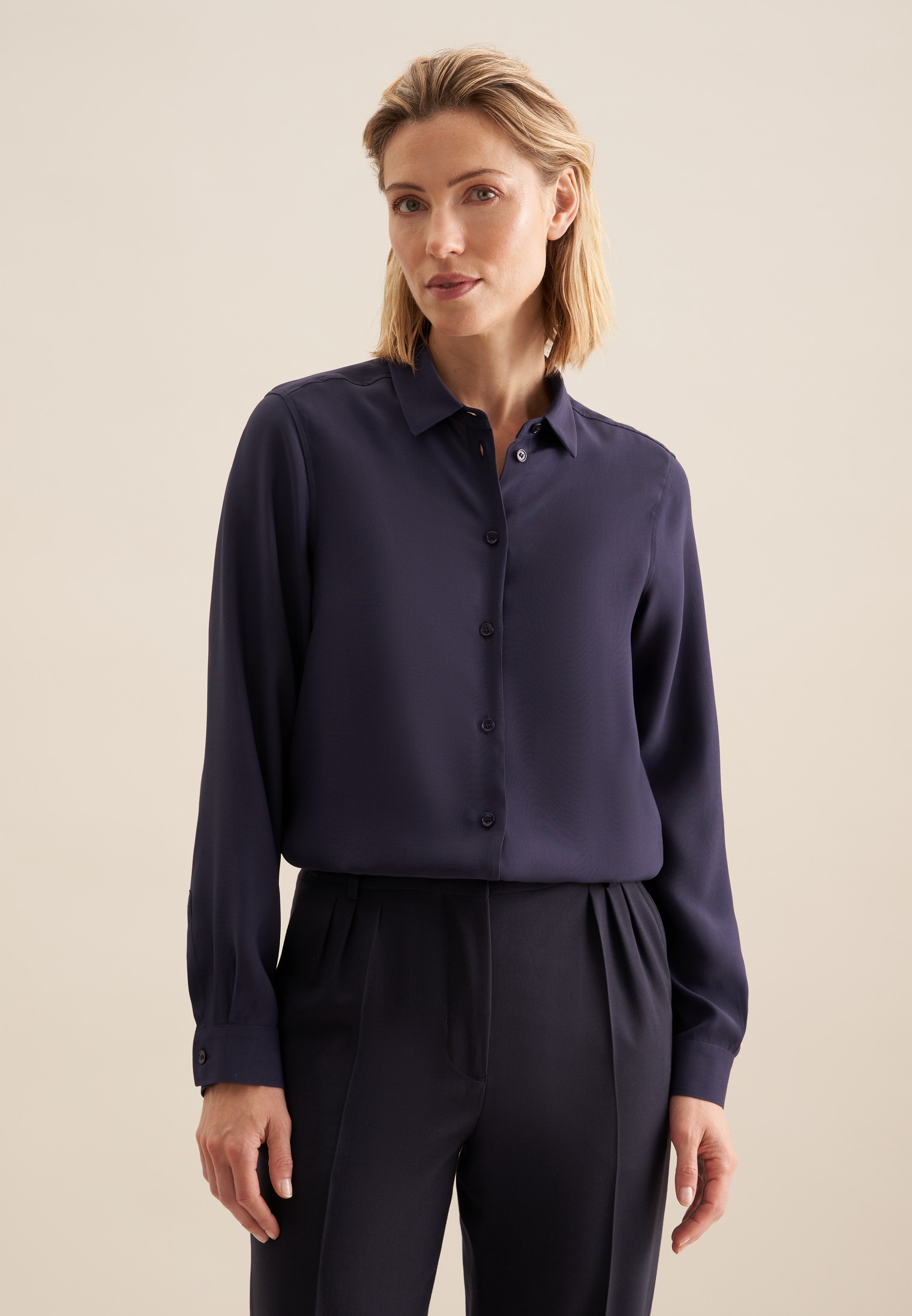 seidensticker Hemdbluse, Uni günstig online kaufen