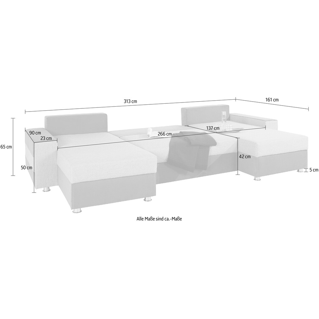 COLLECTION AB Wohnlandschaft »Antalya U-Form«