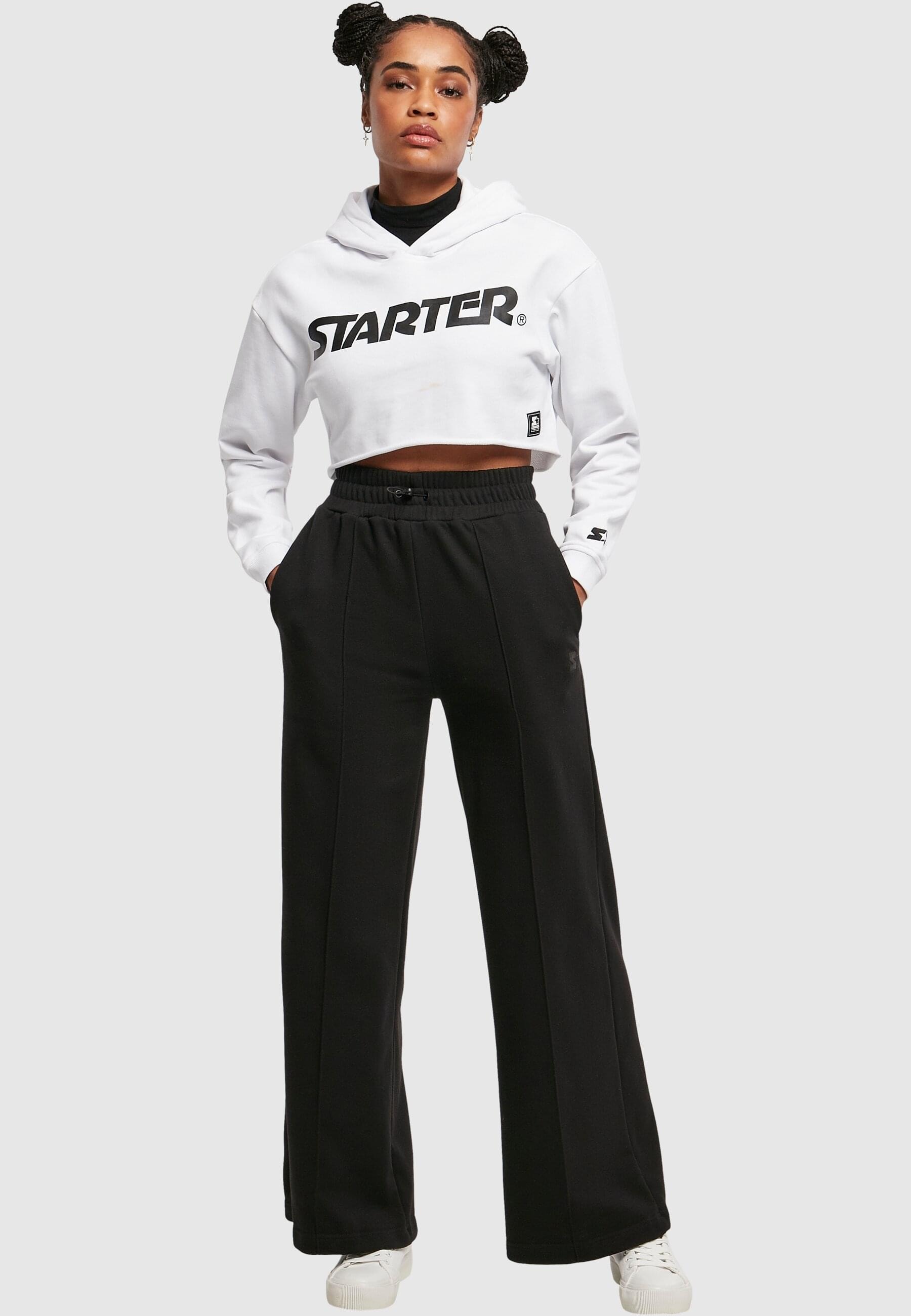 Starter Black Label Rundhalspullover »Starter Black Label Damen Ladies Starter Cropped Hoody«, (1 tlg.)
