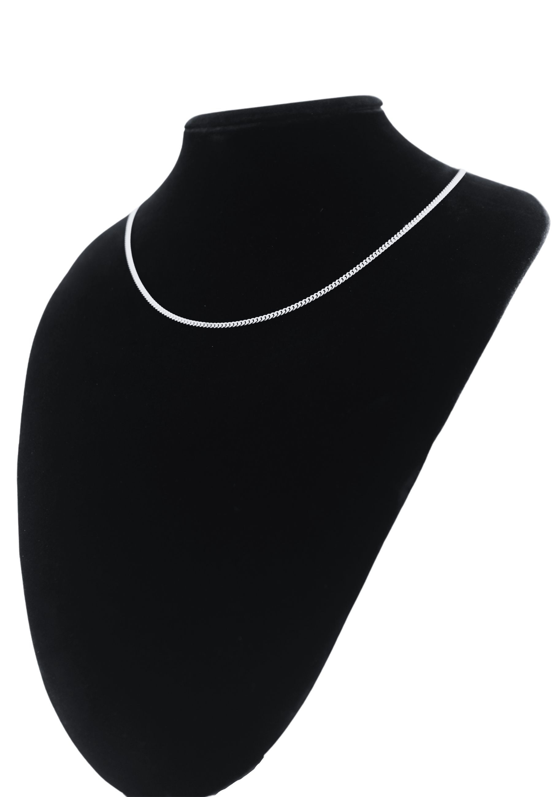 Adelia´s Silberkette »925 Silber Flach Panzer Halskette Ø 2,1 mm«, Silberschmuck für Damen