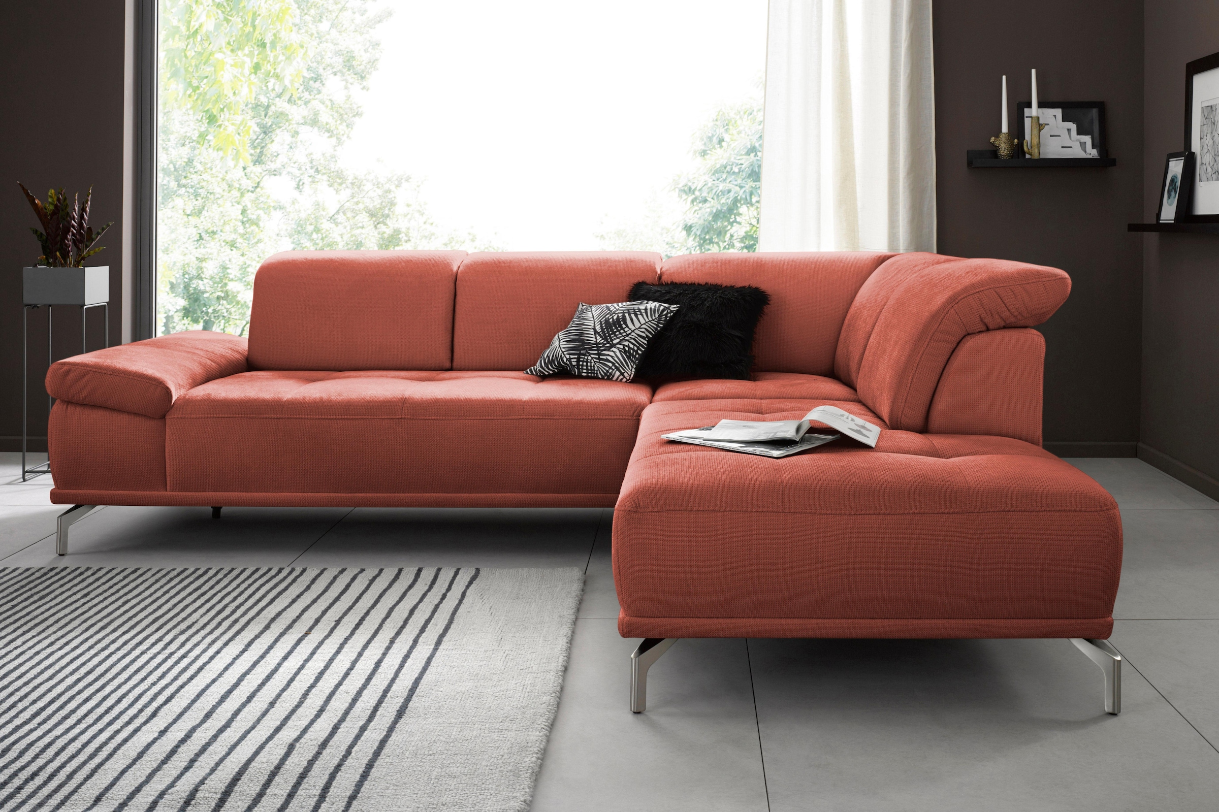 Places of Style Ecksofa "Caluna", Inkl.Sitztiefenverstellung, wahlweise mit günstig online kaufen