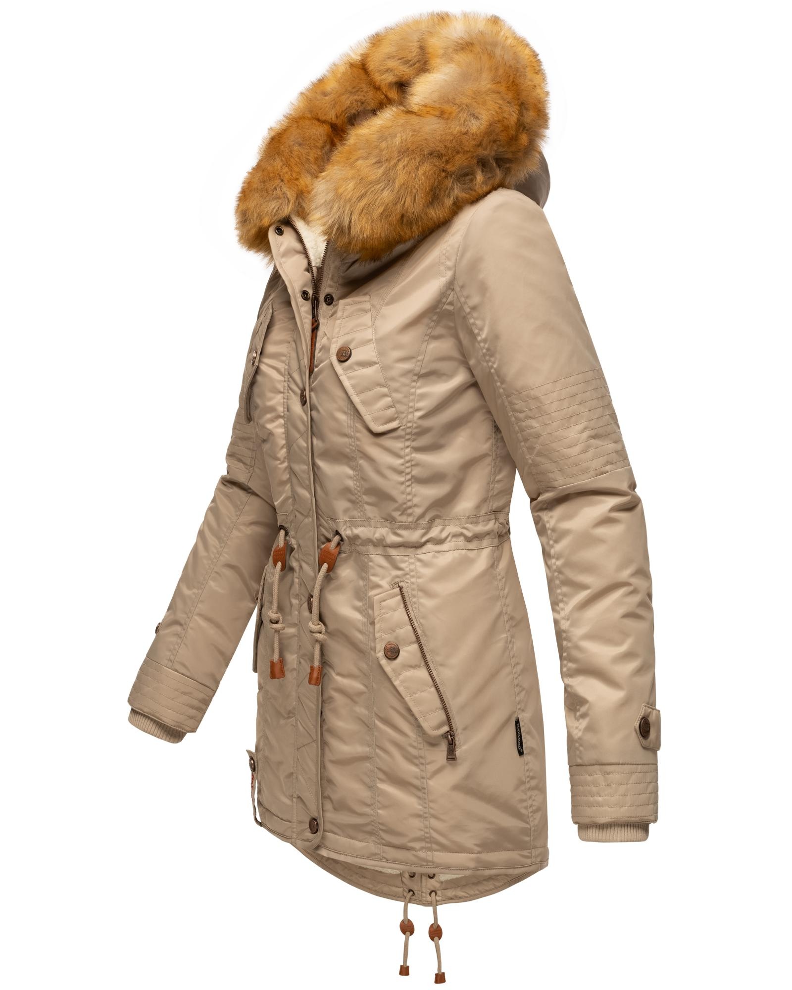 Navahoo Wintermantel "La Viva", hochwertiger Winterparka mit großem Kunstfe günstig online kaufen