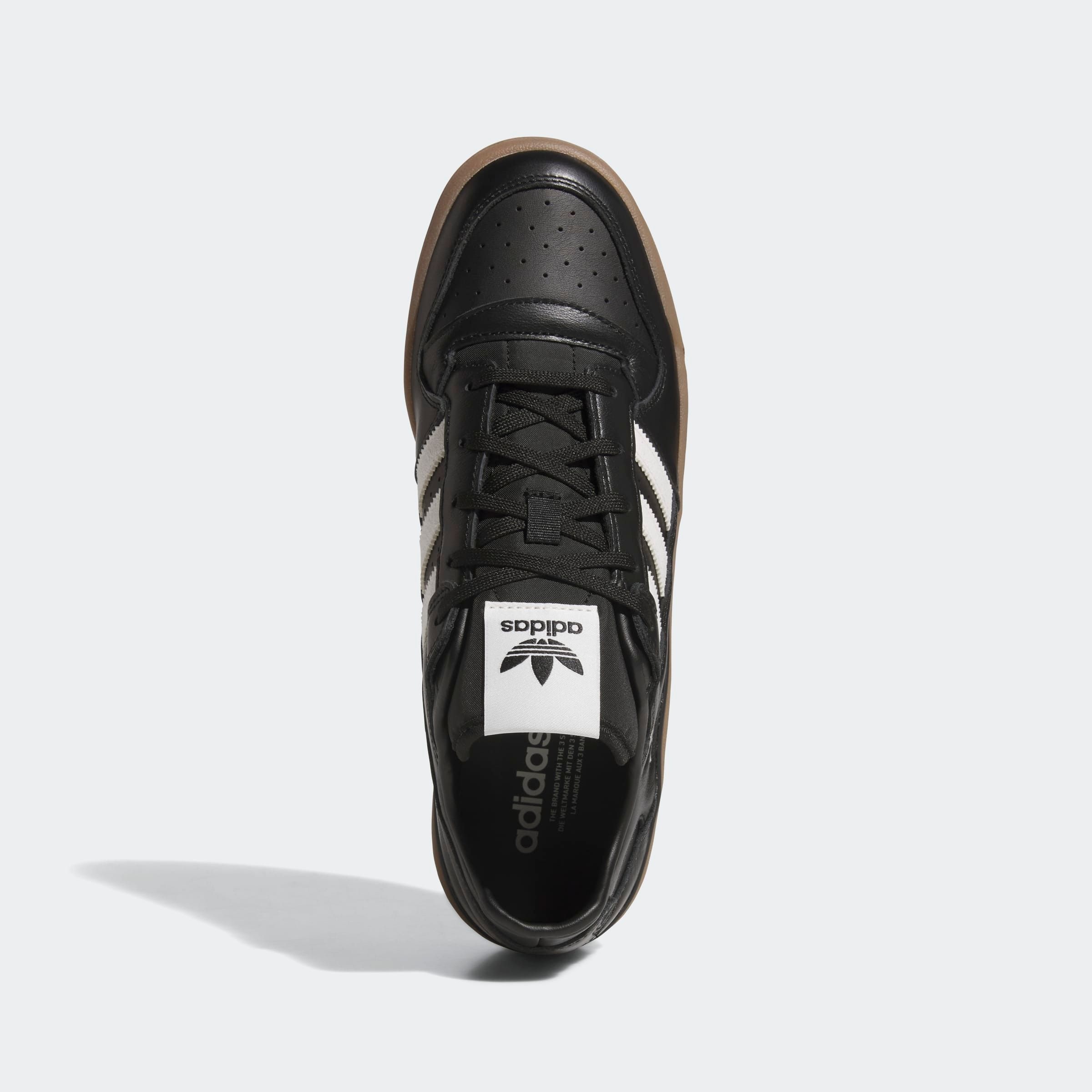 Sneaker ADIDAS ORIGINALS "FORUM LOW", Herren, Gr. 43, core schwarz, cloud weiß, gum m2, Leder, Schuhe Sneaker 3