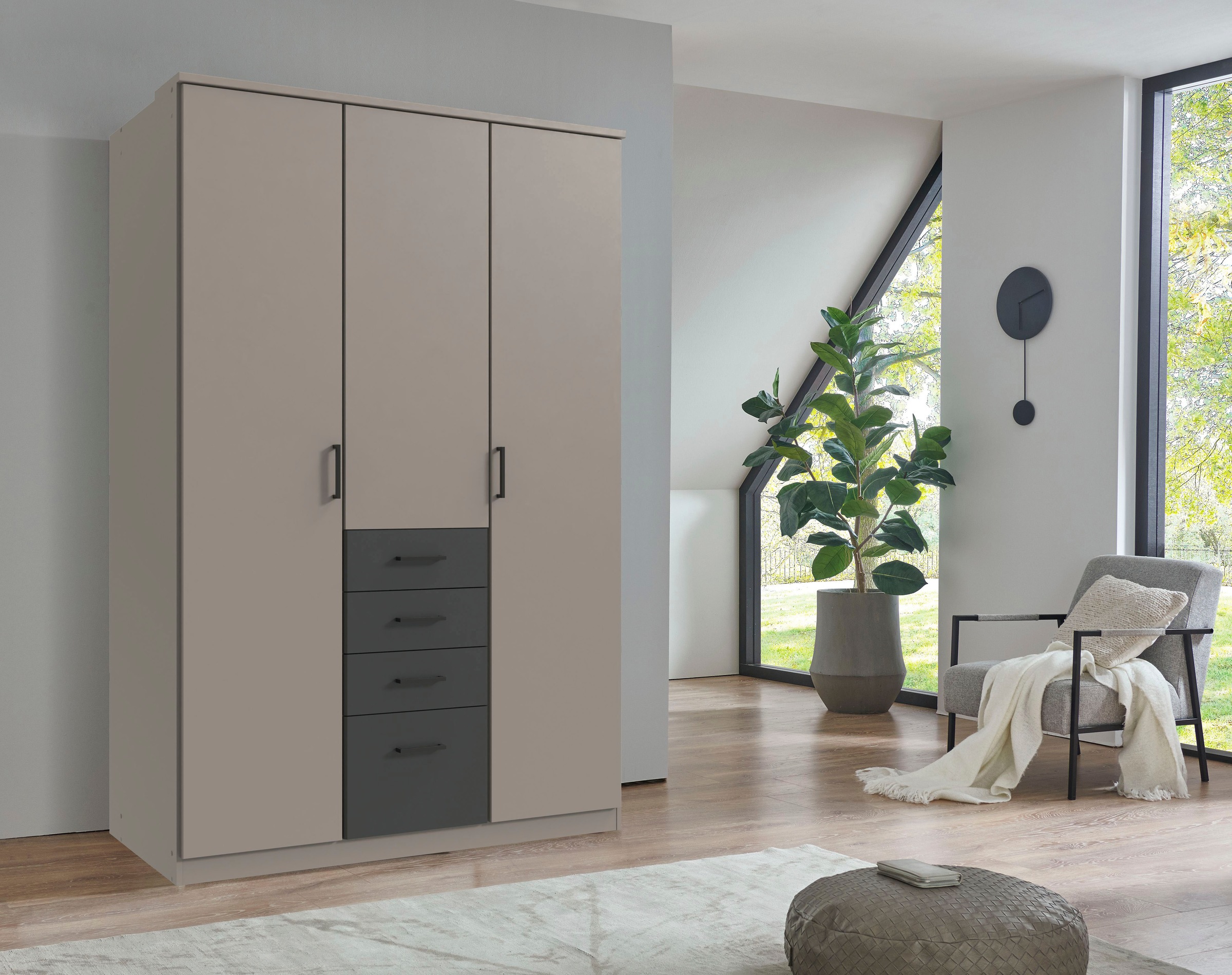 Wimex Kleiderschrank "Cottbus, in weiß oder grau modern kombiniert mit grap günstig online kaufen