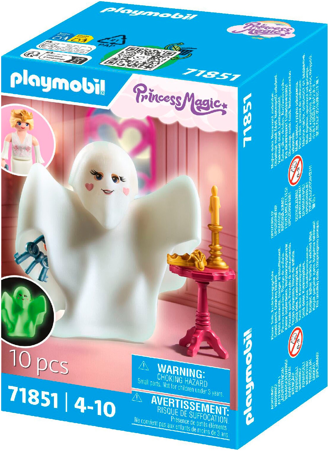 Playmobil® Konstruktions-Spielset »Prinzessinnen-Schlossgespenst (71851), Playmobil Princess Magic«, (10 St.), Made in Europe