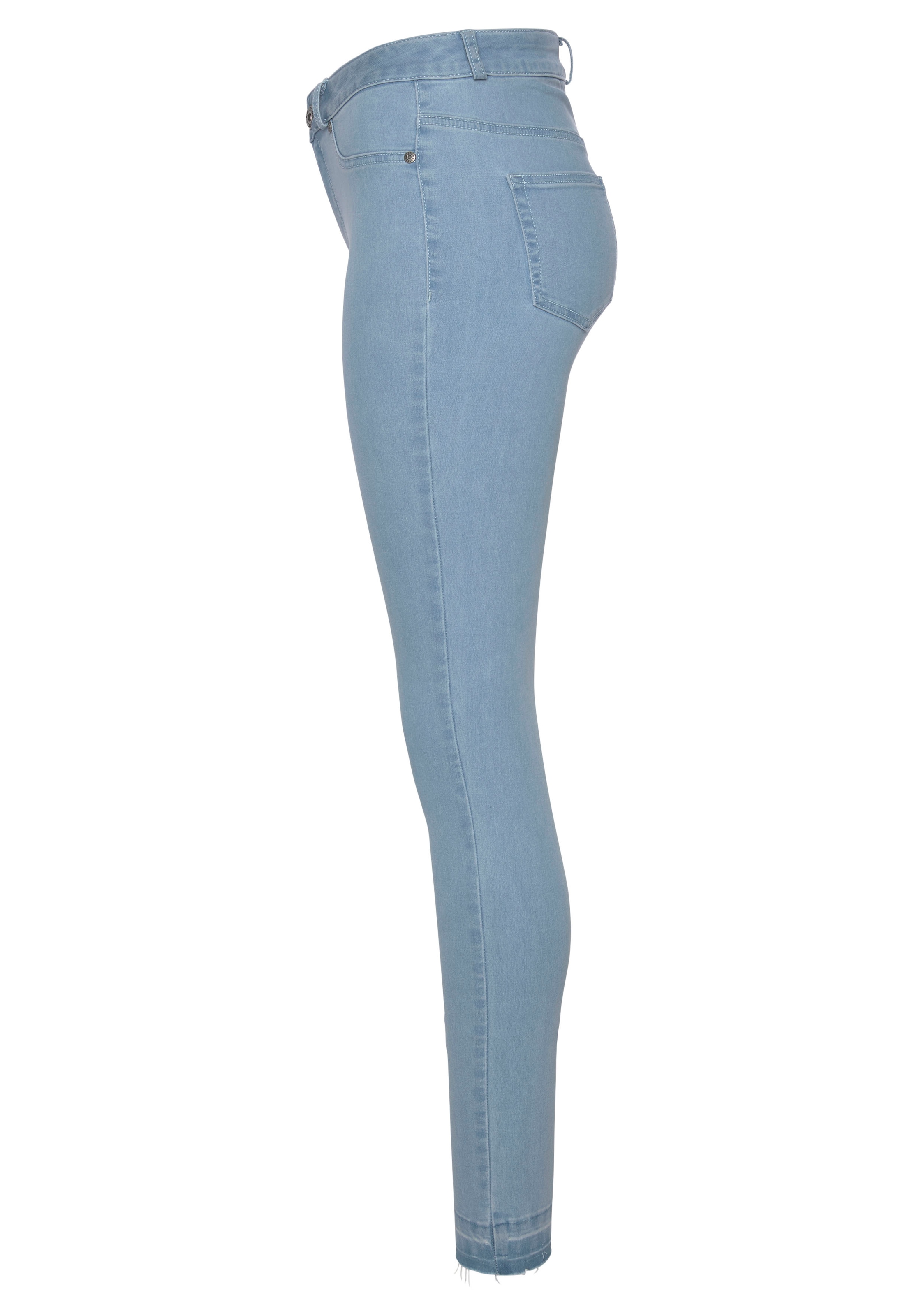 BAUR Skinny-fit-Jeans High Waist offenem Saum für mit Stretch«, »Ultra | Arizona kaufen