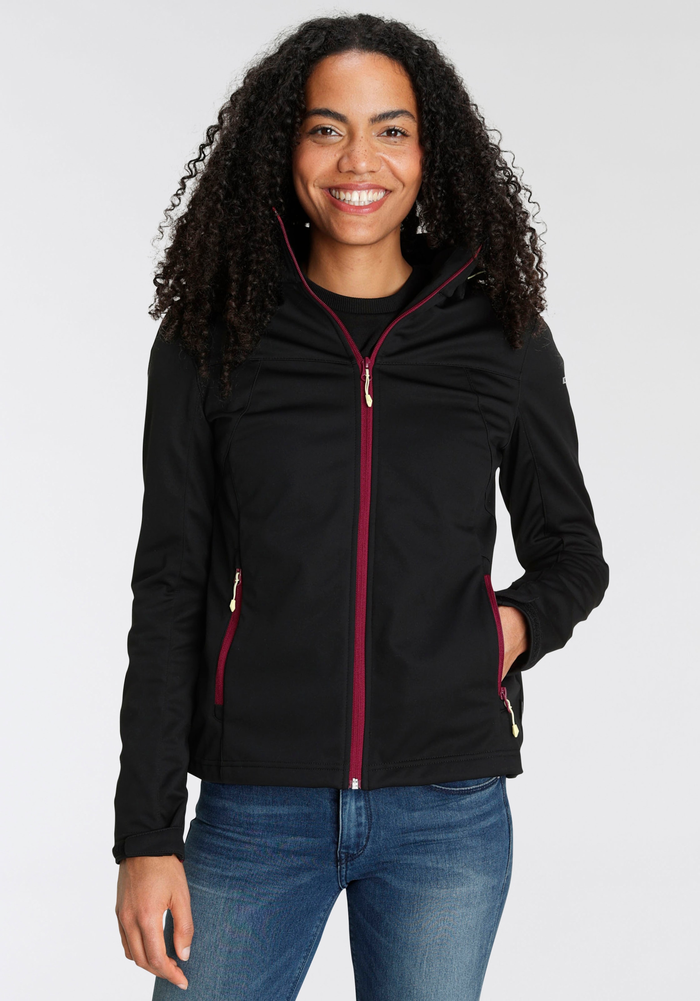 Icepeak Softshelljacke "D SOFTSHELLJACKE BOISE", (1 St.), mit Kapuze, Wasserdicht & Winddicht