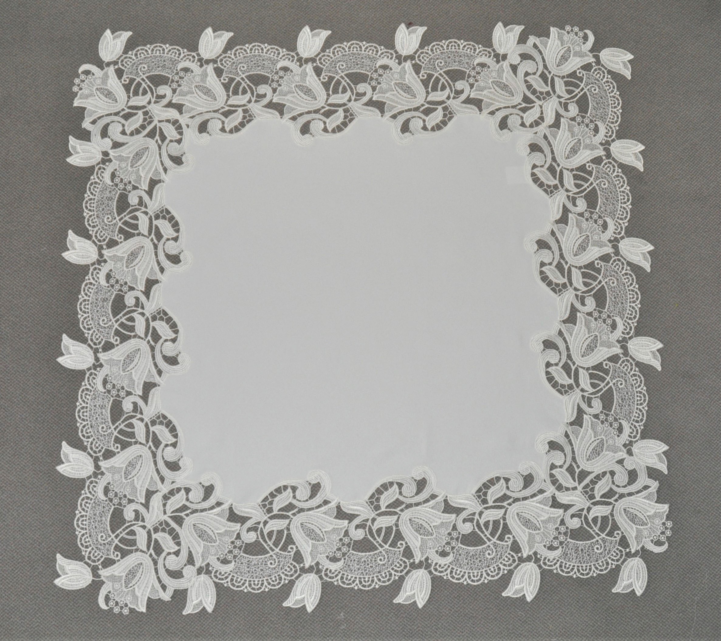 Stickereien Plauen Mitteldecke "Tischdecke Tulpenzauber" Plauener Spitze, M günstig online kaufen