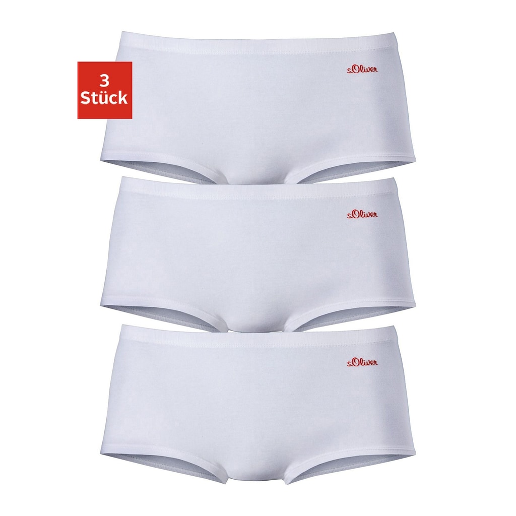 s.Oliver Panty, (Packung, 3 St.), aus elastischer Baumwoll-Qualität