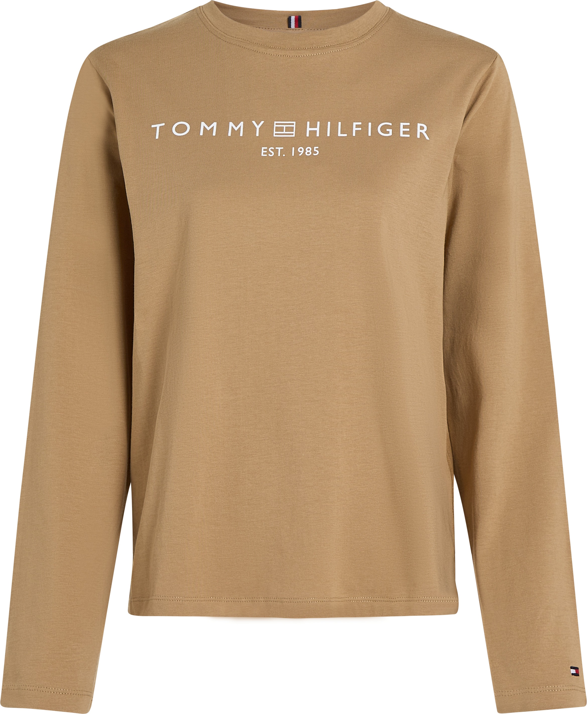 Tommy Hilfiger Langarmshirt »REG CORP LOGO C-NK LS«, mit Logoschriftzug