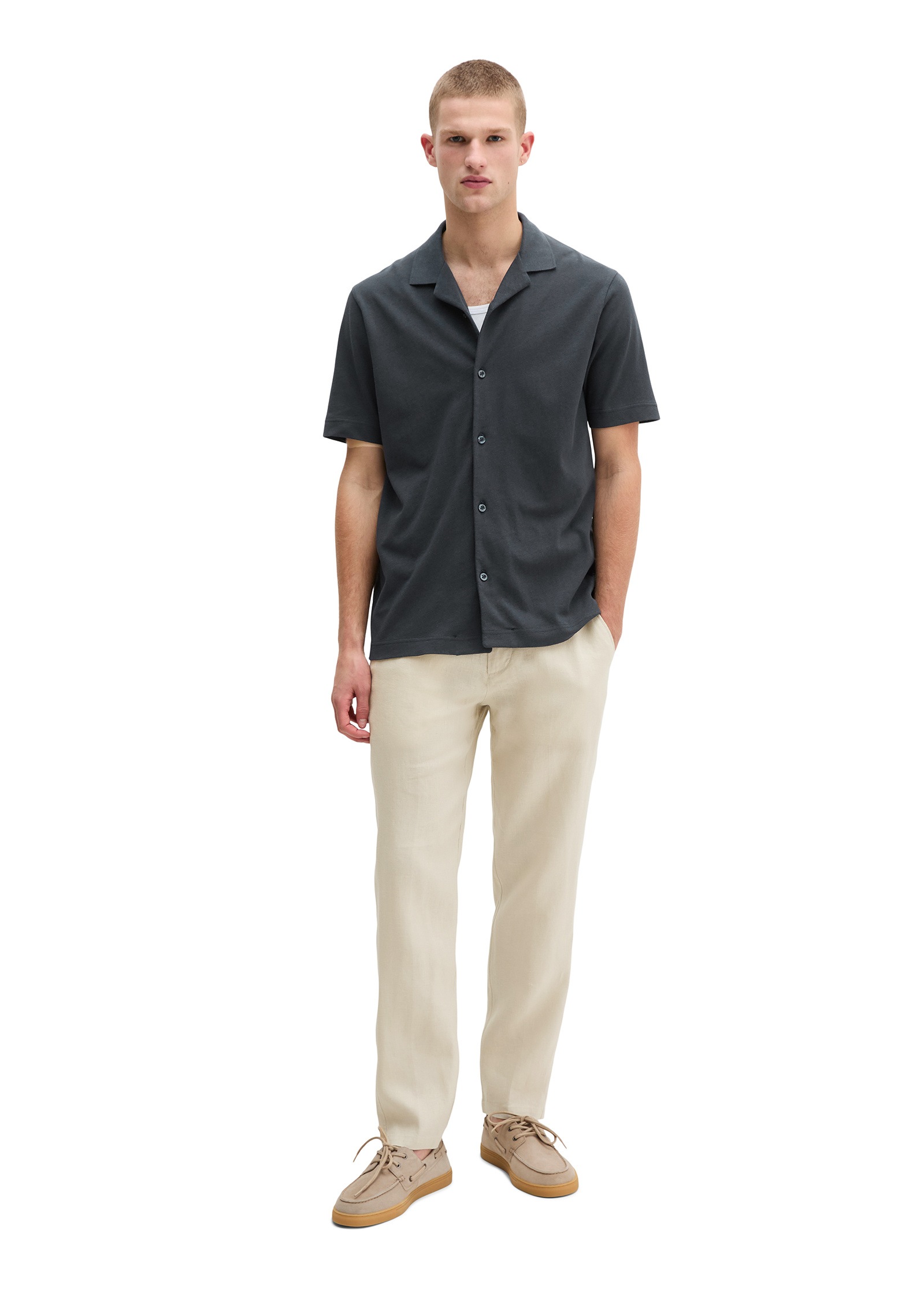 Marc O'Polo Poloshirt »aus Baumwoll-Leinen-Mix«