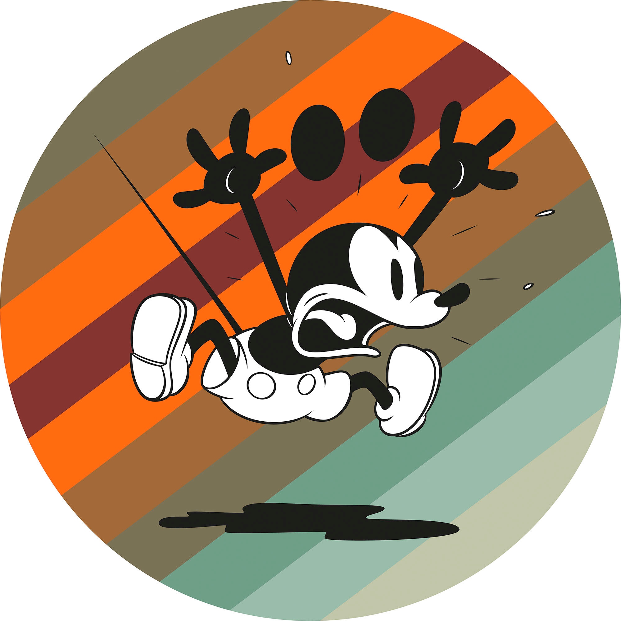 away«, up »Mickey 125x125 (Breite Wandtattoo Mouse (1 | x BAUR und Komar and selbstklebend St.), cm Höhe), rund