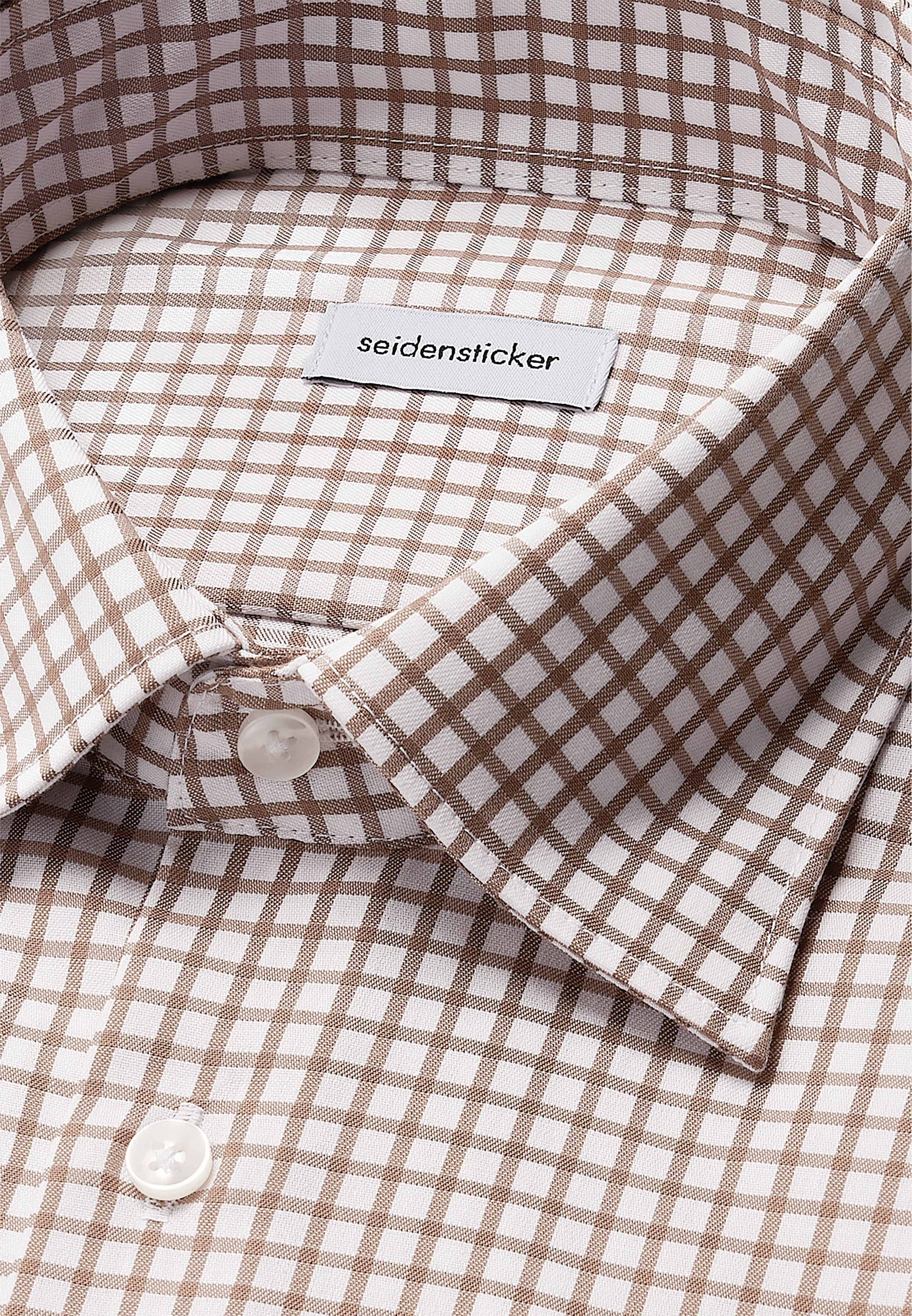 seidensticker Businesshemd »Schwarze Rose«, Regular 1/1 Covered-Button-Down-Kragen Karo