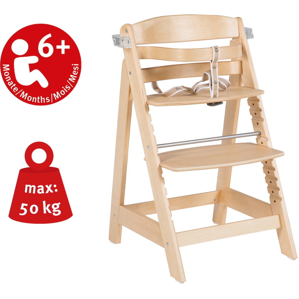 roba® Hochstuhl »Treppenhochstuhl Sit Up Click & Fun, natur«