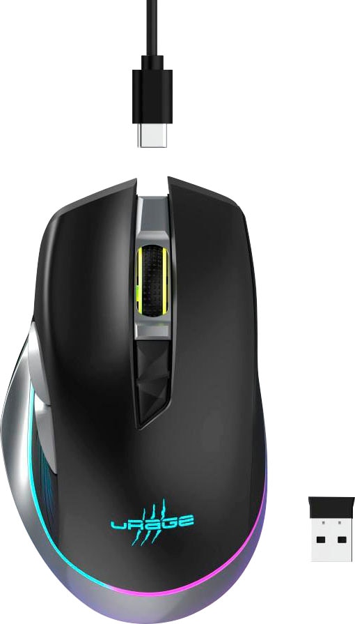 Gaming-Maus »PC Gaming Maus kabellos, ergonomisch, optisch, Rechtshänder, Schwarz«, Funk