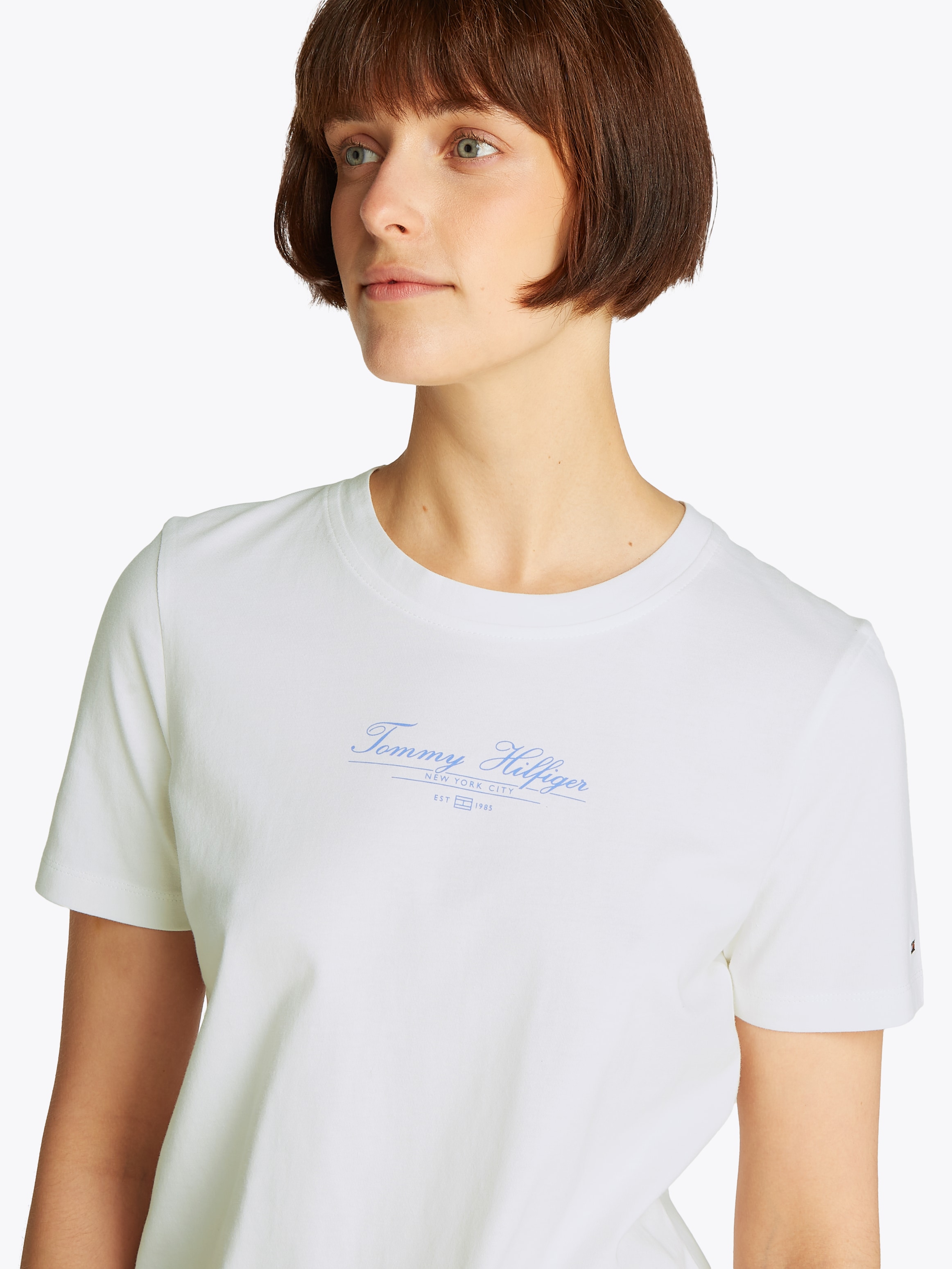 Tommy Hilfiger T-Shirt "REG SCRIPT C-NK TEE SS", mit Logo-Schriftzug günstig online kaufen