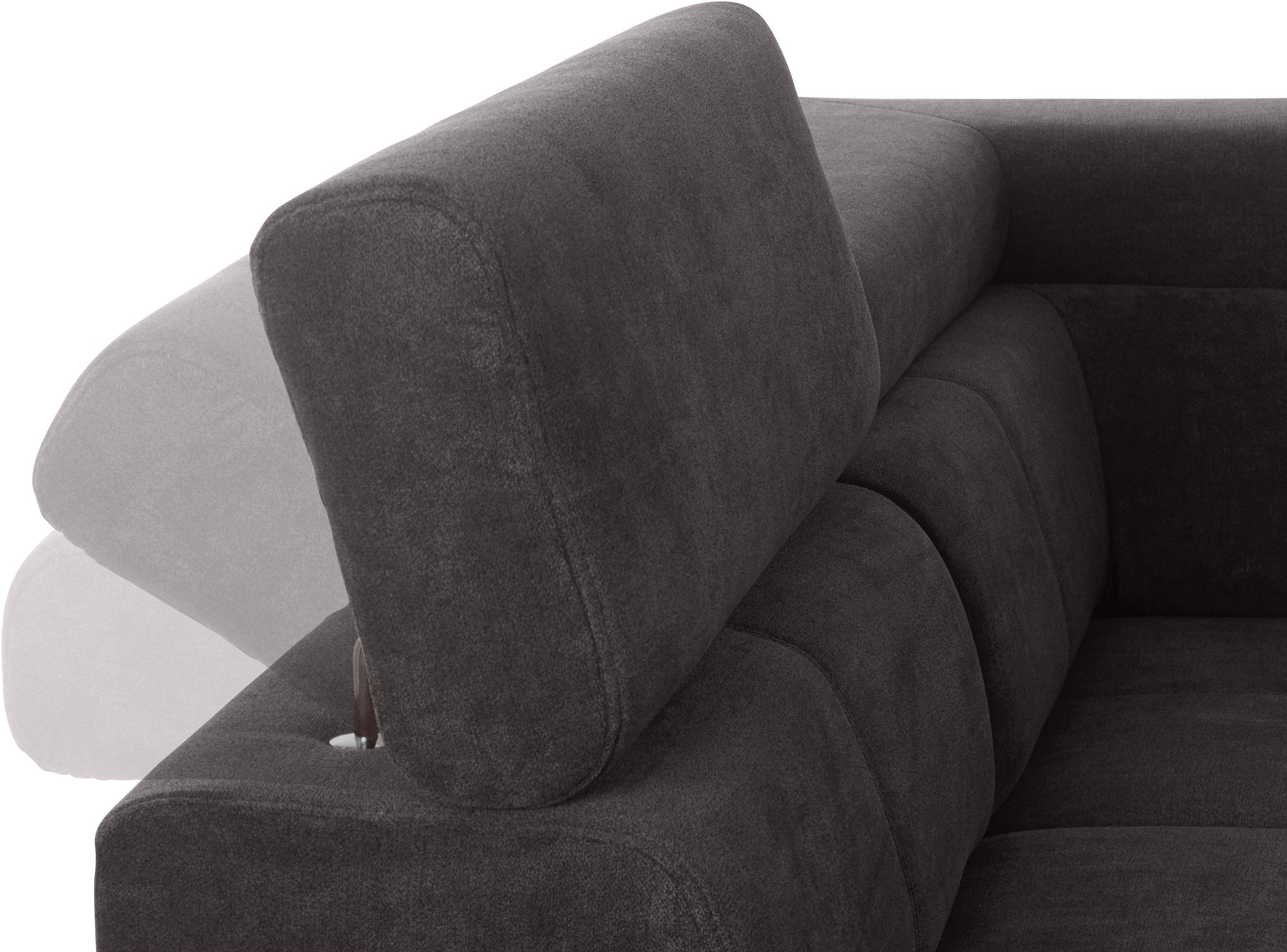exxpo - sofa fashion Ecksofa »Fiji, L-Form«, mit Kopf- bzw. Rückenverstellung, wahlweise mit Bettfunktion