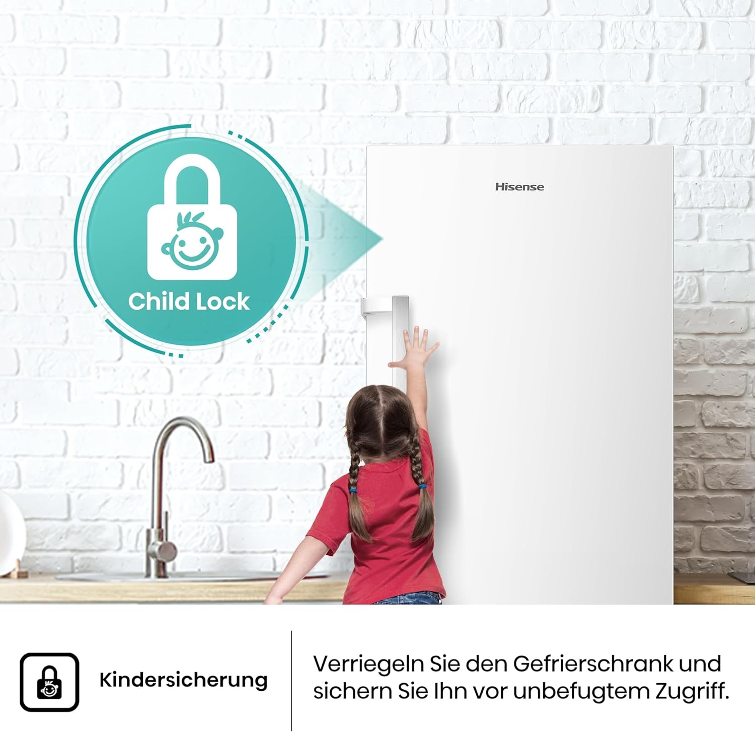 Hisense Gefrierschrank »FV298N4AWE«, 172 cm hoch, 59,5 cm breit, NoFrost - nie wieder abtauen!