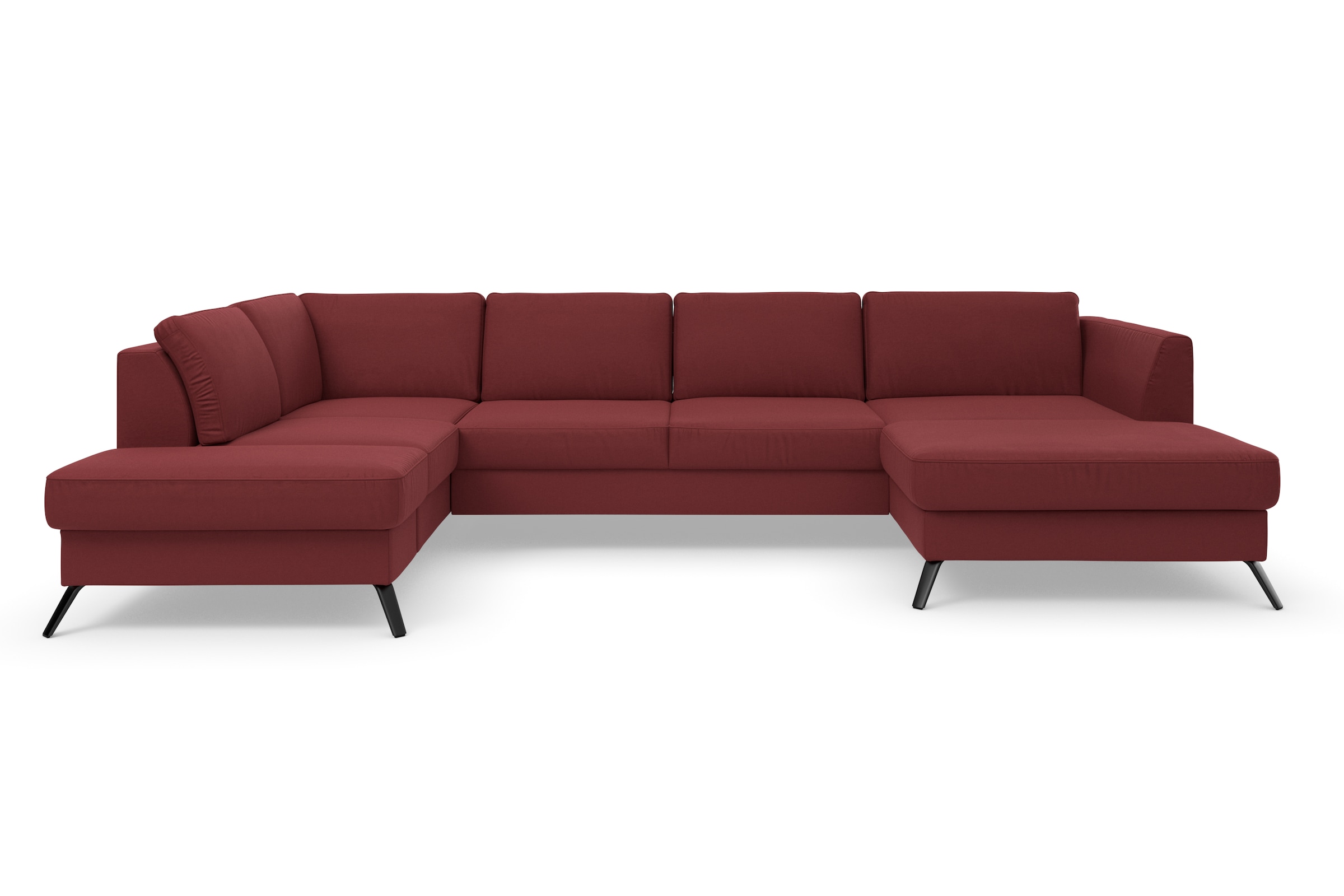 sit&more Wohnlandschaft »Olsen U-Form«, inklusive Sitztiefenverstellung, wahlweise mit Bettfunktion, 15cm hoch