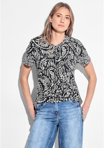 T-Shirt, mit Tunnelzugband mit Knotendetail am Saum