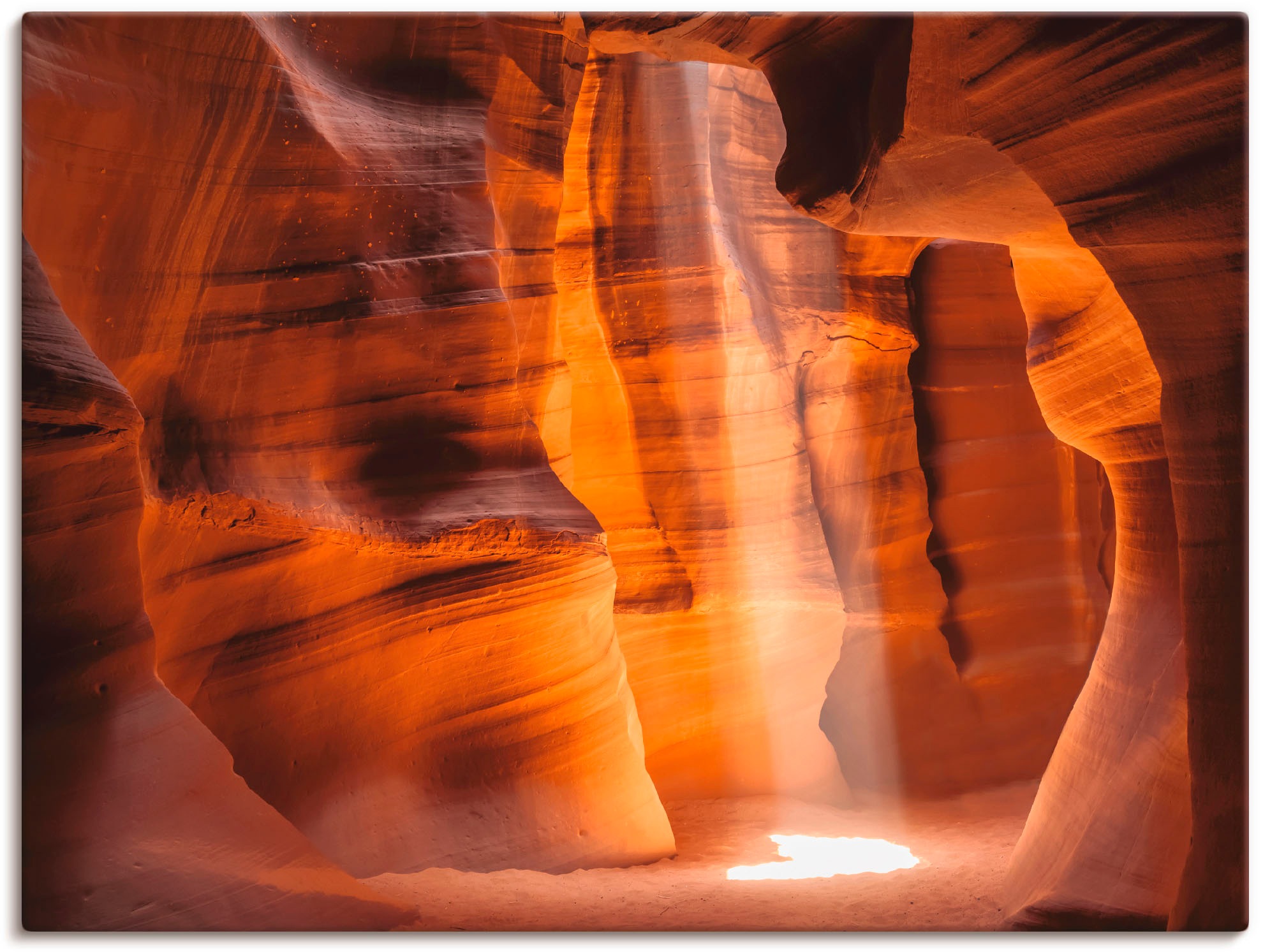 Artland Leinwandbild "Antelope Canyon Lichtsäule II", Amerika, (1 St.), auf Keilrahmen gespannt