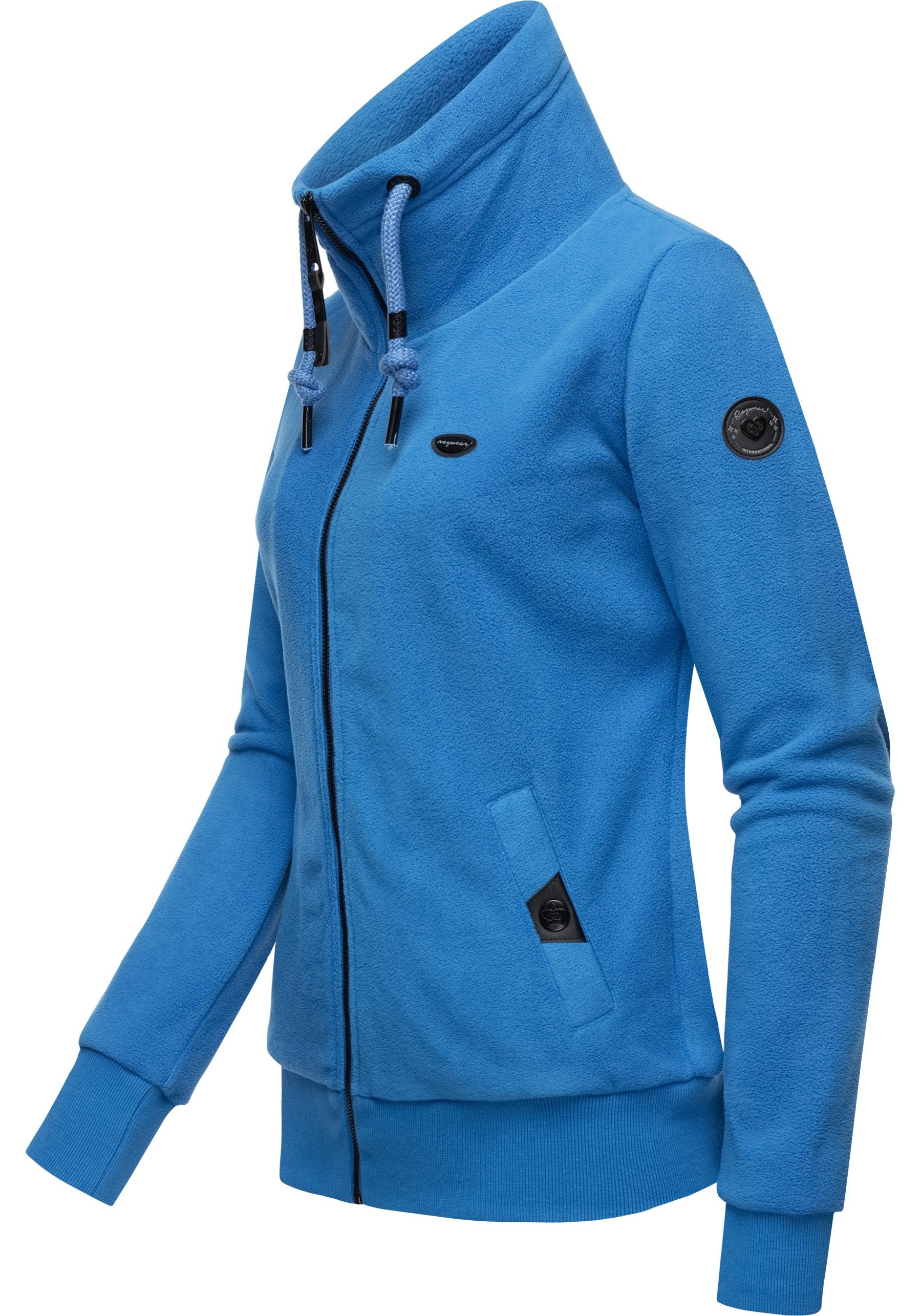 Ragwear Sweatjacke »Rylie Fleece Zip Solid«, weicher Fleece Zip-Sweater mit Kordeln