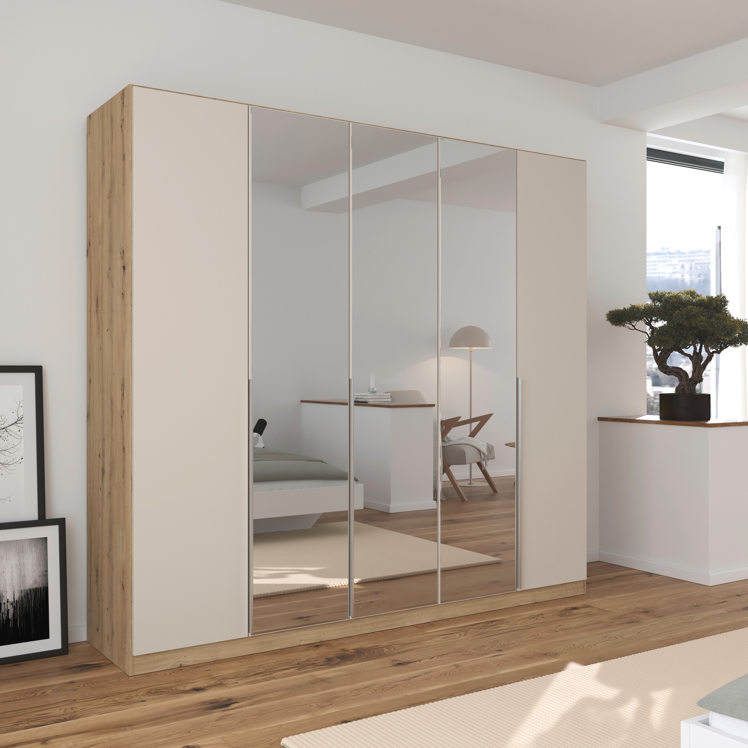 OTTO home Drehtürenschrank "Kleiderschrank Schrank Garderobe AGORDO mit Dek günstig online kaufen