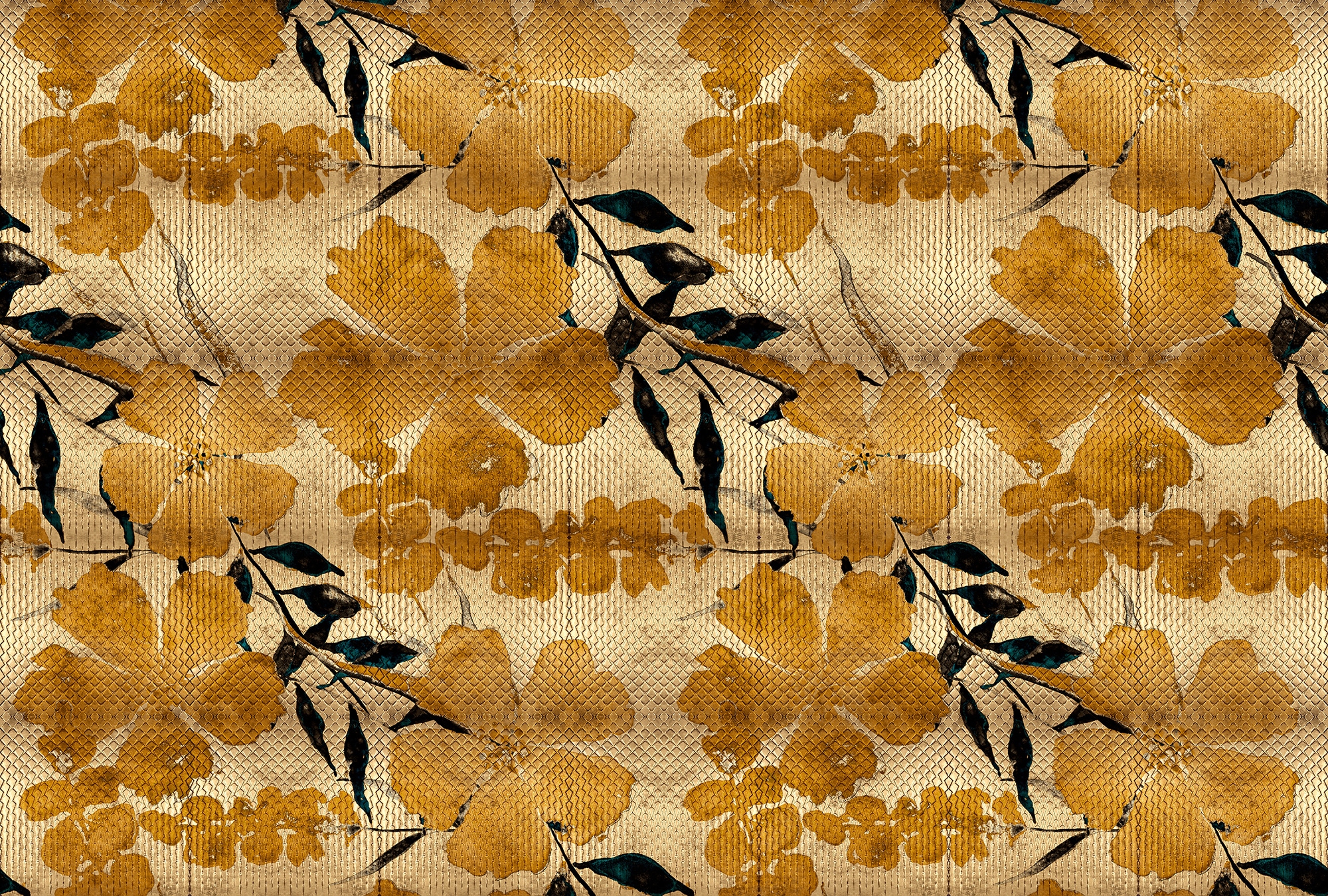 living walls Fototapete "Walls by Patel Odessa" glatt Blumen Fototapete odessa 4,00 m x 2,70 m 200 g Vlies Premium Tapete