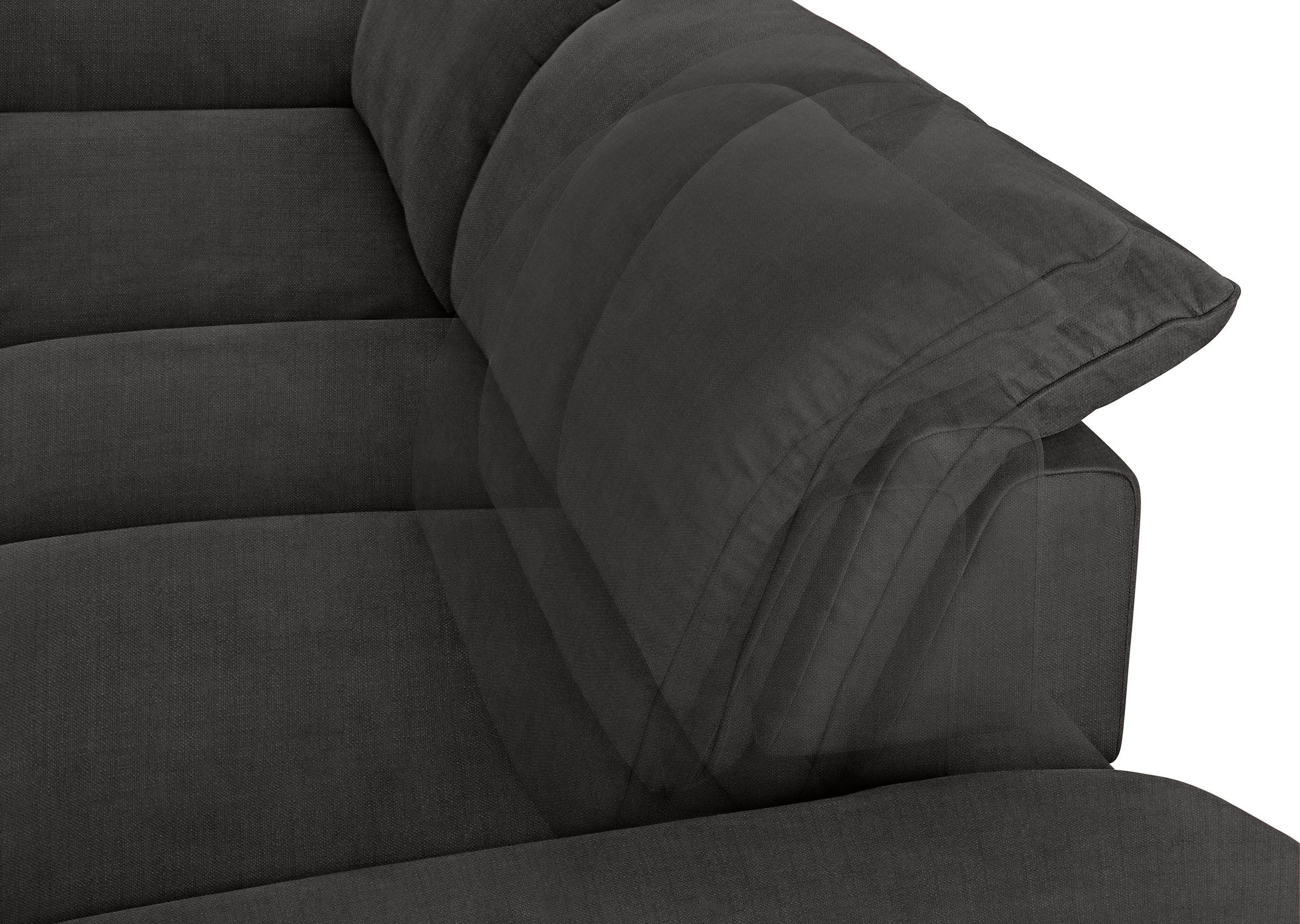 W.SCHILLIG Ecksofa »enjoy&MORE, Designsofa, elegant und bequem, L-Form«, mit Sitztiefenverstellung, Füße Chrom glänzend, Breite 310 cm