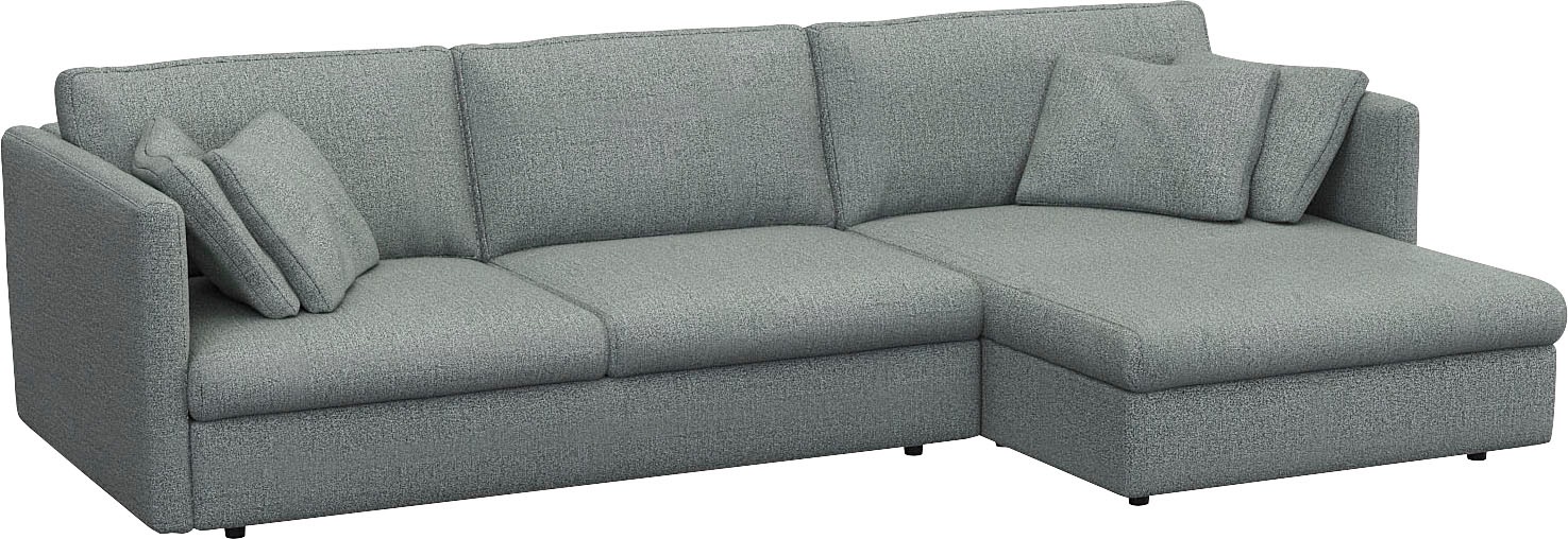FLEXLUX Ecksofa »Lovane«, Weich & anschmiegsam, große Sitztiefe auf Kaltschaum, Dekokissen inkl.