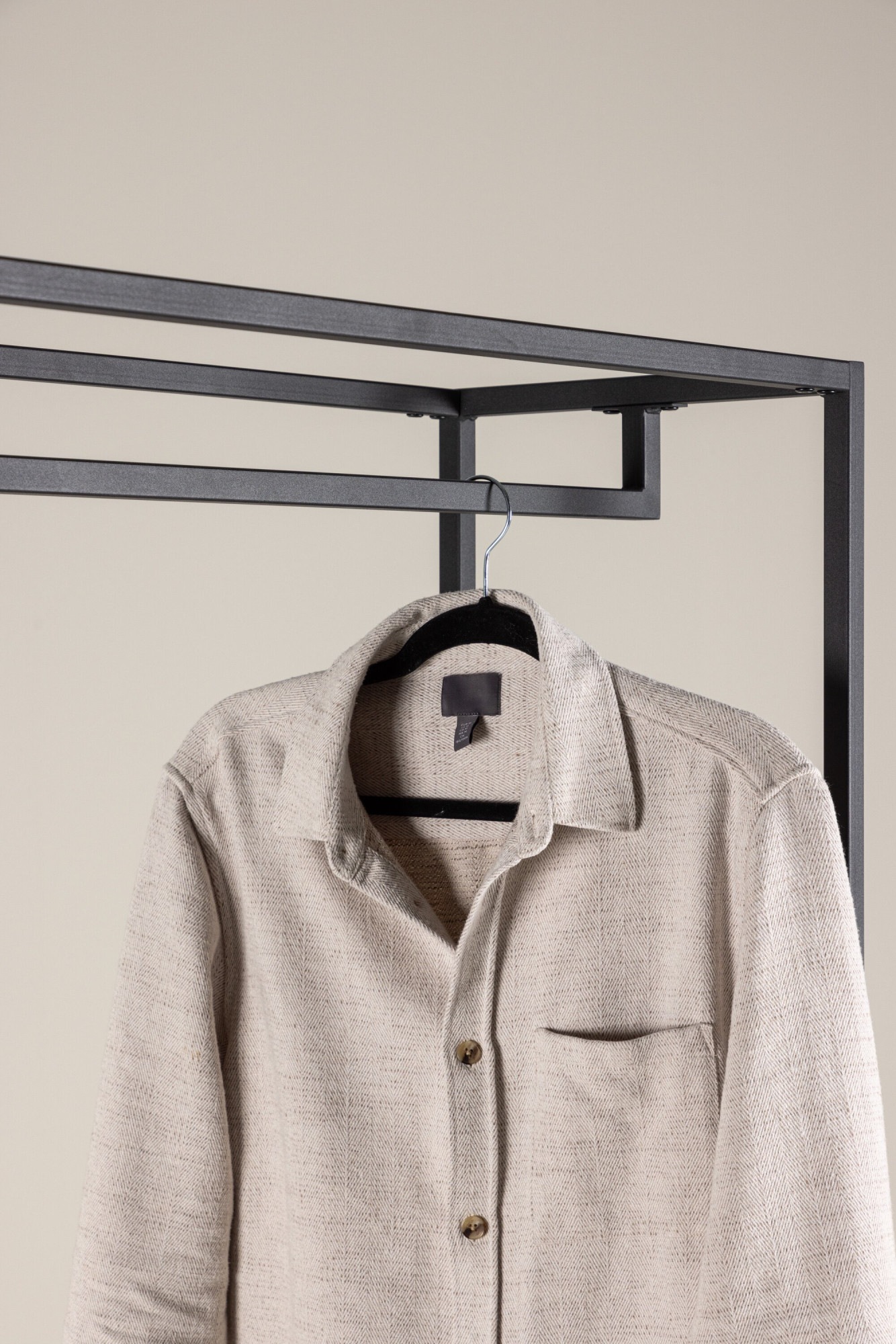 Venture Home Kleiderständer »Staal, Garderobenständer in Schwarz-Stahl, Kleiderstange, Höhe 188 cm« Garderobe, Pulverbeschichtung, Ablagen, anspruchsvoll, modern