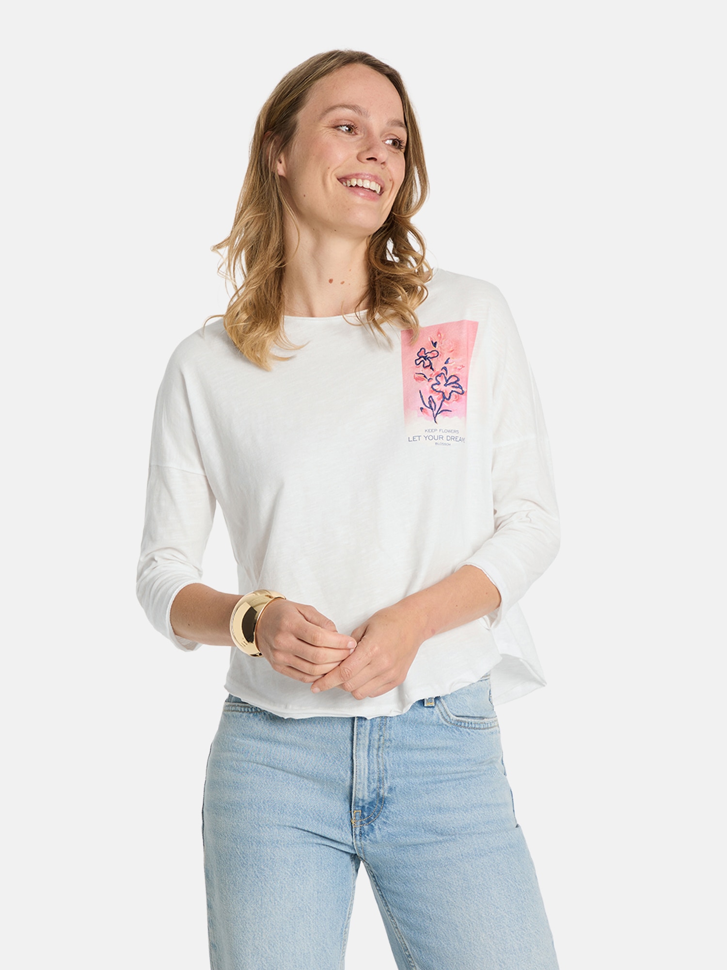 Lieblingsstück Rundhalsshirt "CamillaL", mit kleinem Print günstig online kaufen