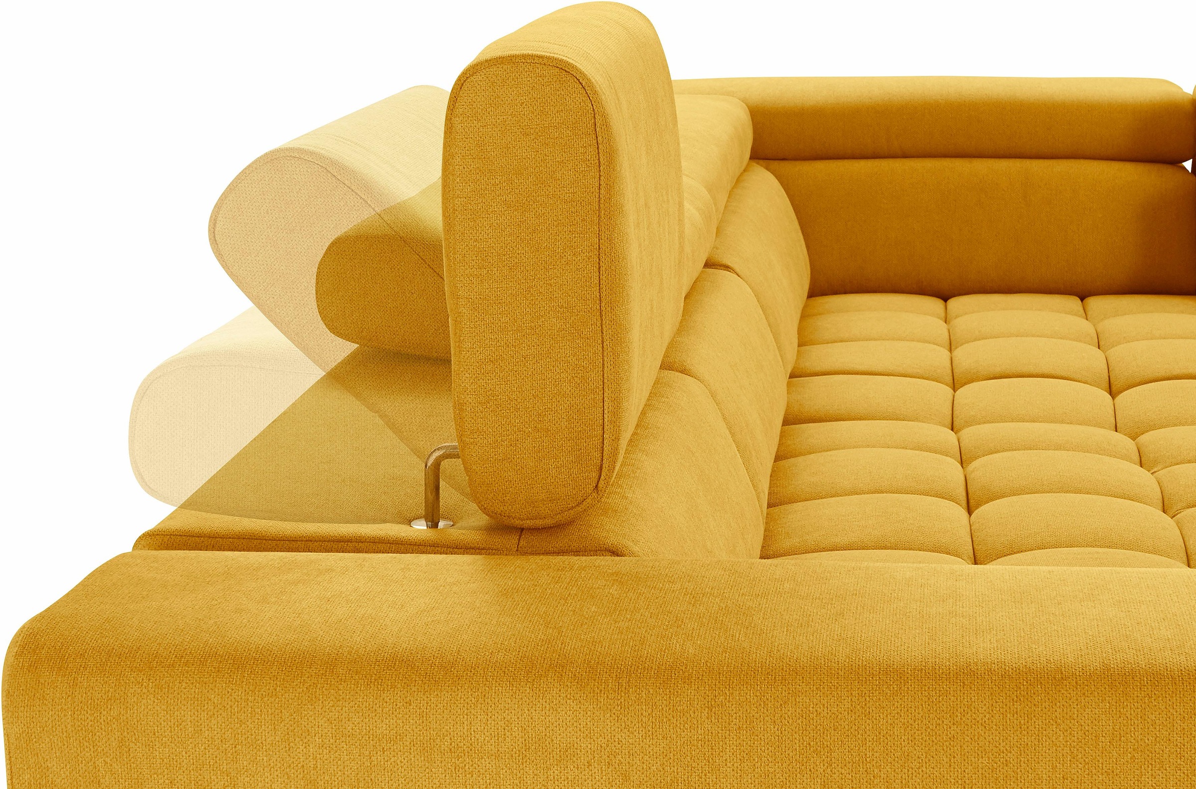 exxpo - sofa fashion Ecksofa Elias, L-Form, mit Kopf- bzw. Rückenverstellung, wahlweise mit Bettfunktion