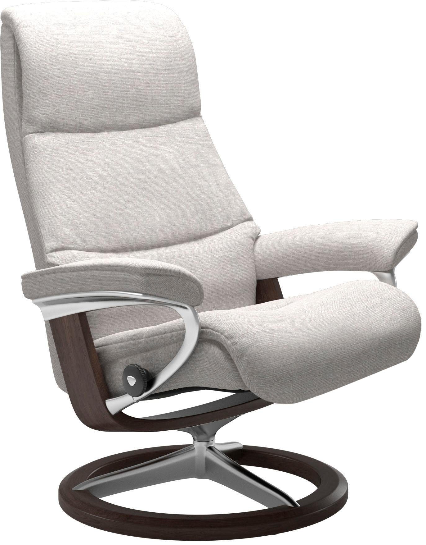 Stressless® Relaxsessel »View«, (Set, Relaxsessel mit Hocker), mit Signature Base, Größe S,Gestell Wenge