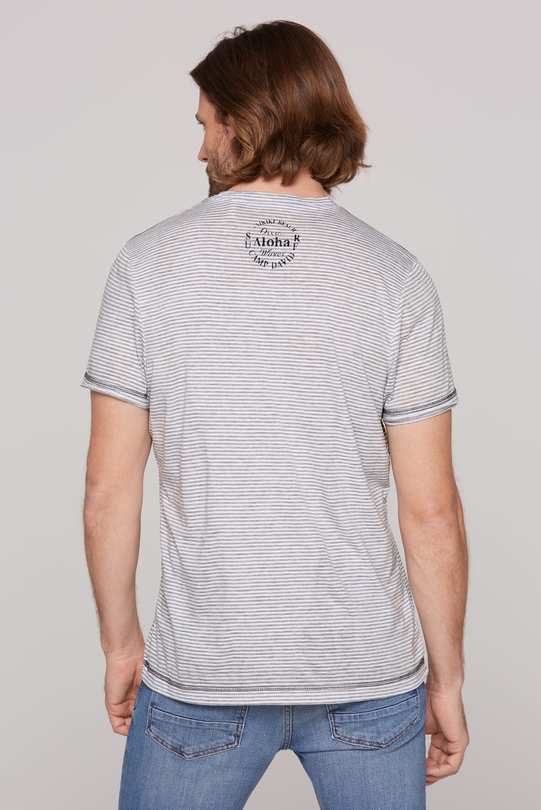 CAMP DAVID Rundhalsshirt, mit Ausbrenner-Effekten