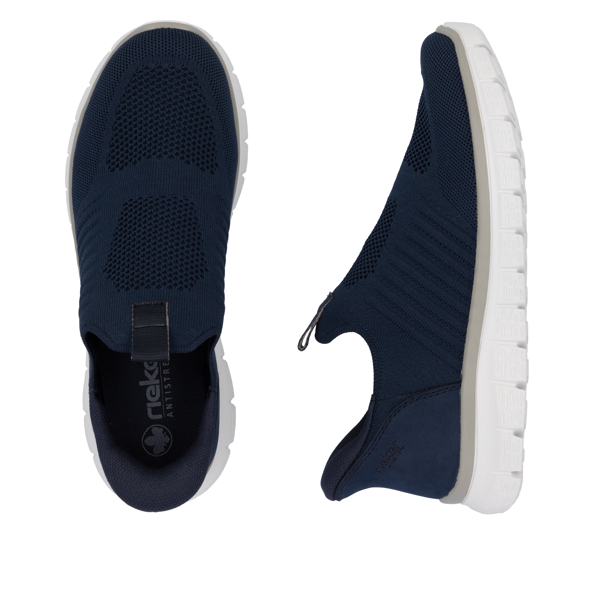 Rieker Slip-On Sneaker, Schlupfschuh, Freizeitslipper, Halbschuh mit gepolsterter Ferse
