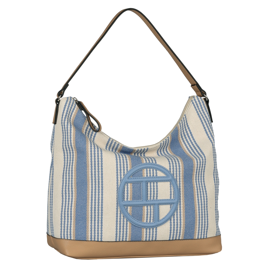 TOM TAILOR Hobo "Gilda" Damen Tragetasche, Schultertasche mit großem Tom-Tailor-Logo