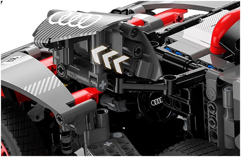 Jamara Konstruktions-Spielset »Audi RS Q e-tron 1:14 grau Bricks«, (1432 St.), im Maßstab 1:14, offiziell lizensiert